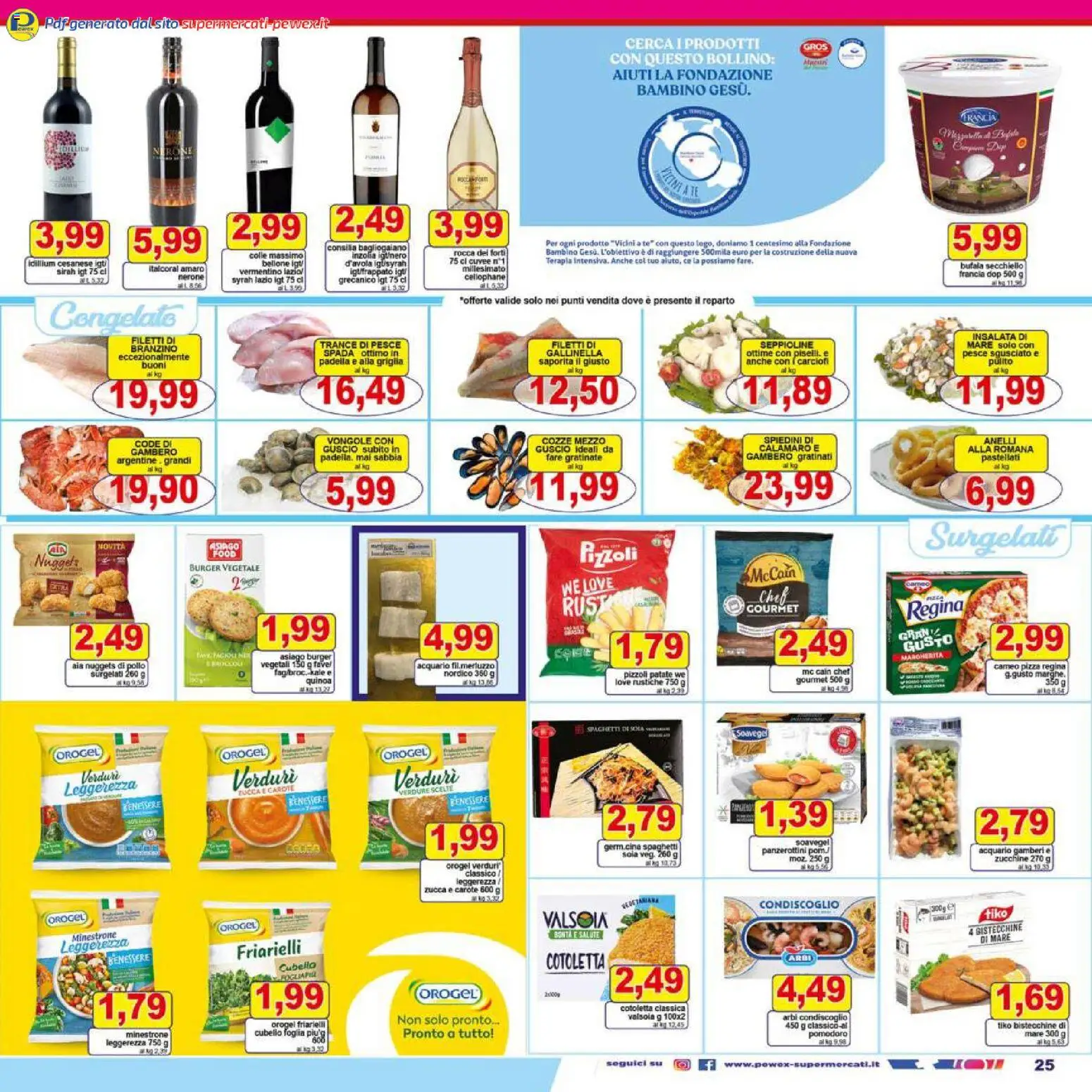 Volantino Pewex del 27.12.2025 | Pagina: 25 | Prodotti: Vongole, Zucca, Padella, Amaro