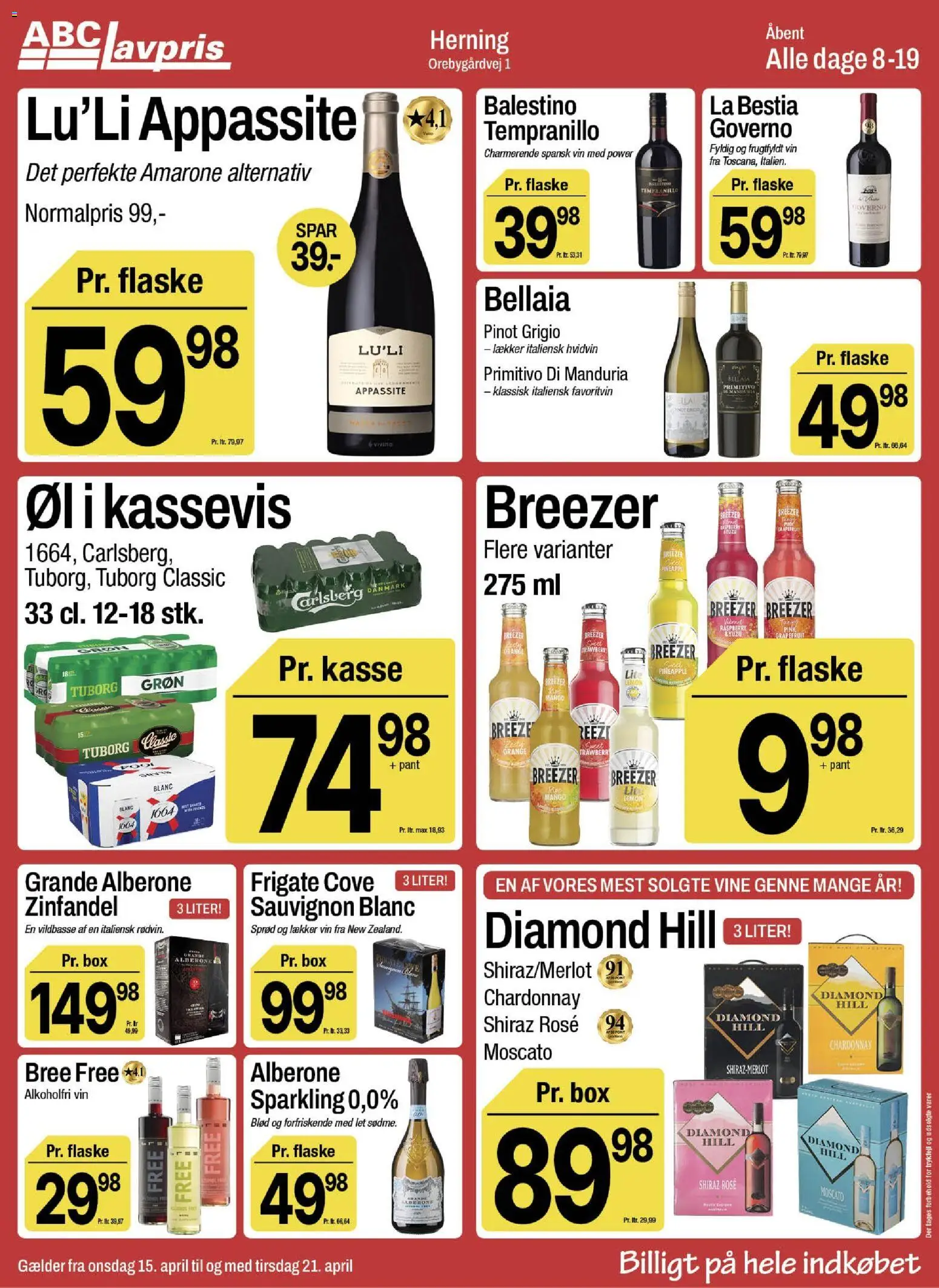 Abc Lavpris tilbudsavis – gyldig fra 15.04.2026 | Side: 4 | Produkter: Mango, Vin, Øl