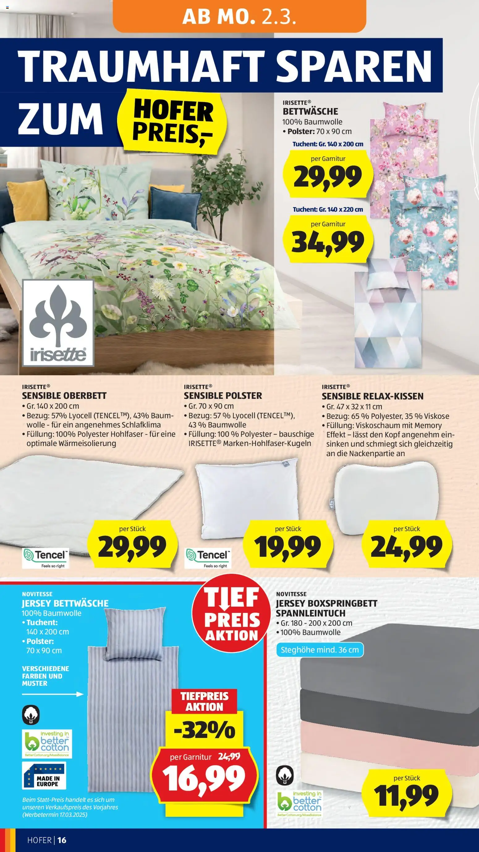 Hofer AT akciós ujság - amely érvényes a következő dátumtól: 27.02.2026 | Oldal: 20 | Termékek: Só