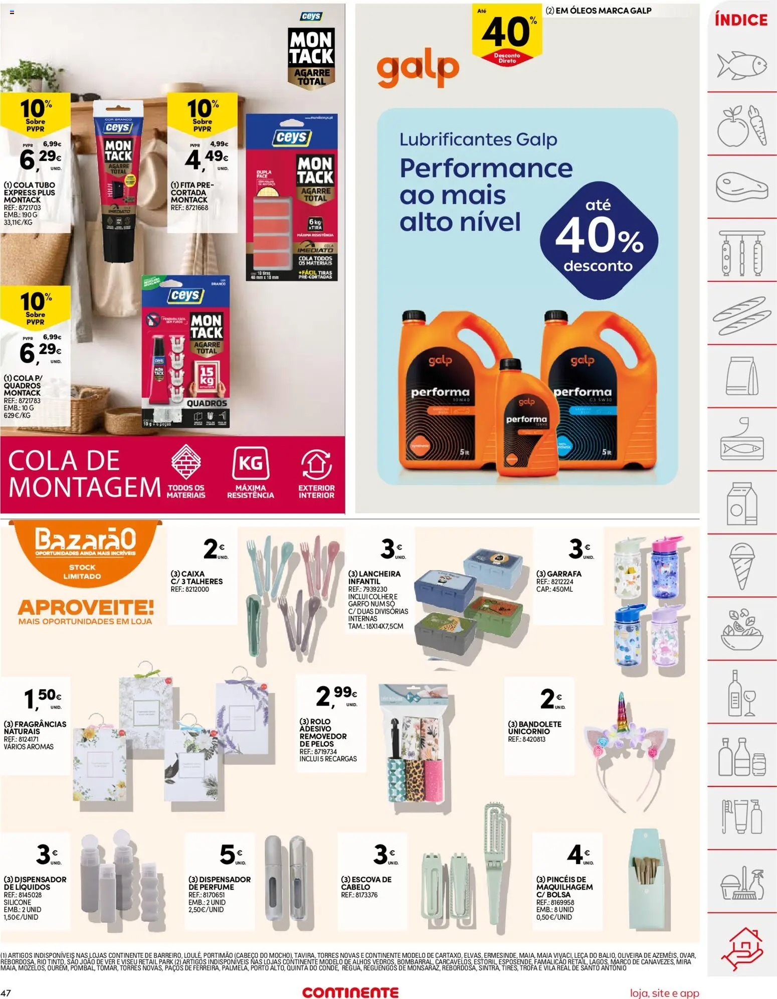 Continente folheto │ válido de 21.04.2026 | Página: 47 | Produtos: Talheres, Alhos, Removedor de pelos, Escova de cabelo