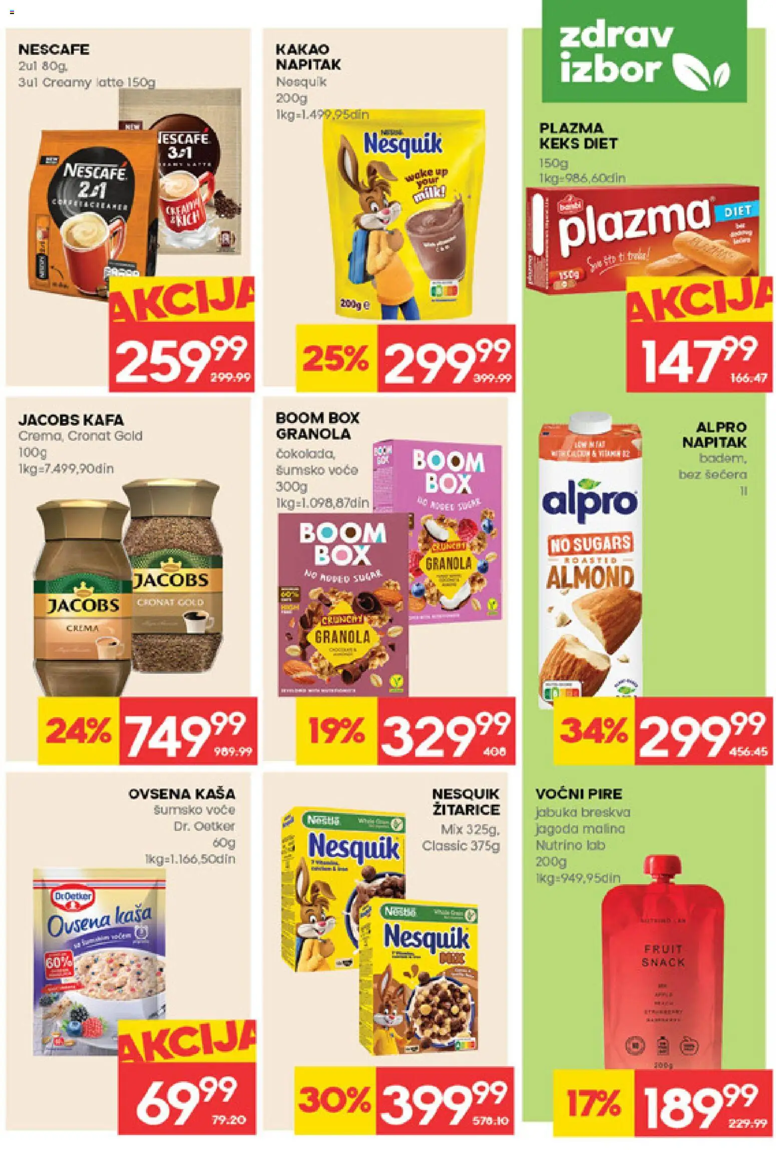 Roda katalog - važi od 19.02.2026 | Strana: 15 | Proizvode: Sto, Granola, Nescafé, Nesquik