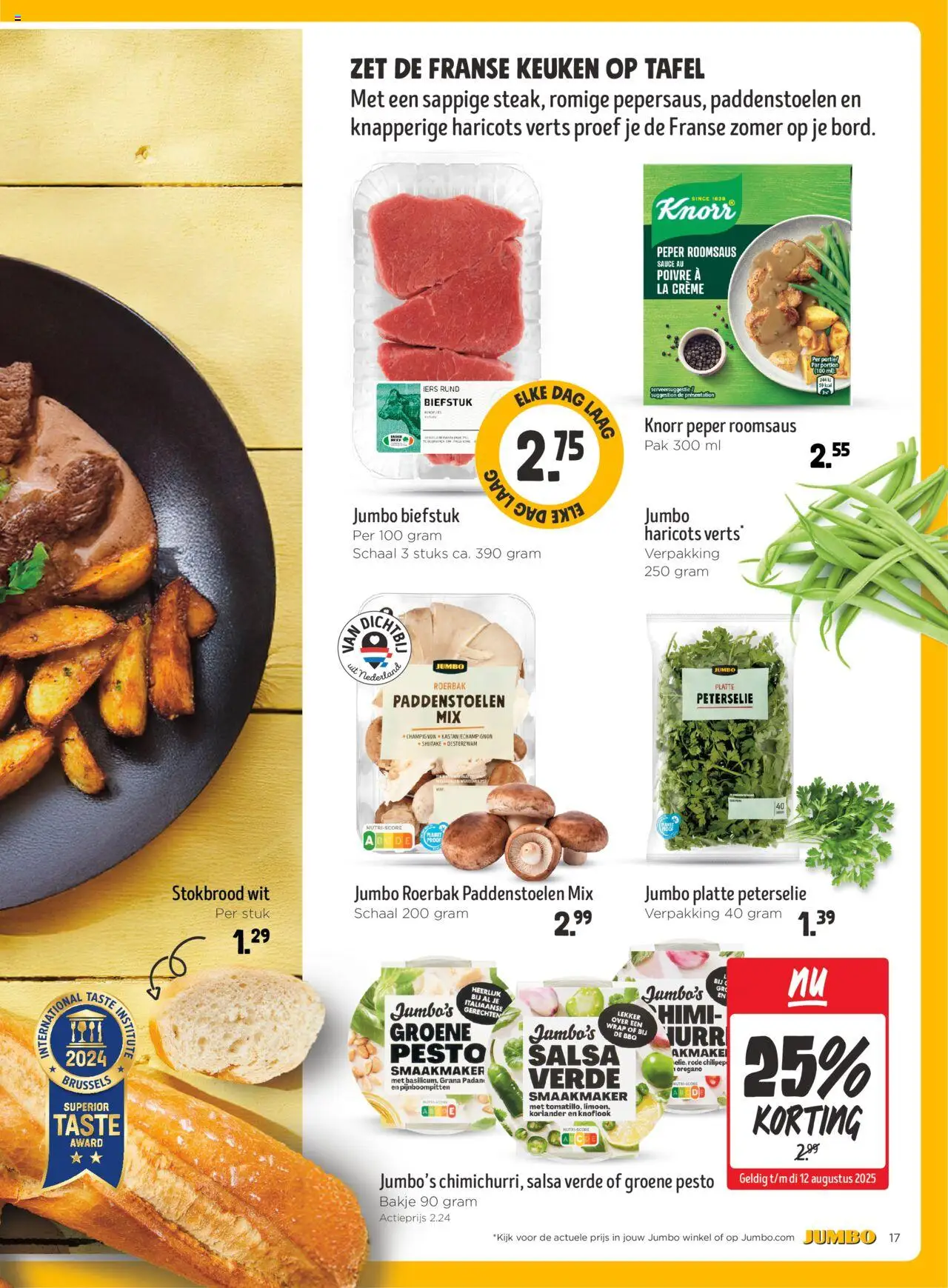  | Pagina: 17 | Producten: Biefstuk, Schaal, Stokbrood, Knoflook