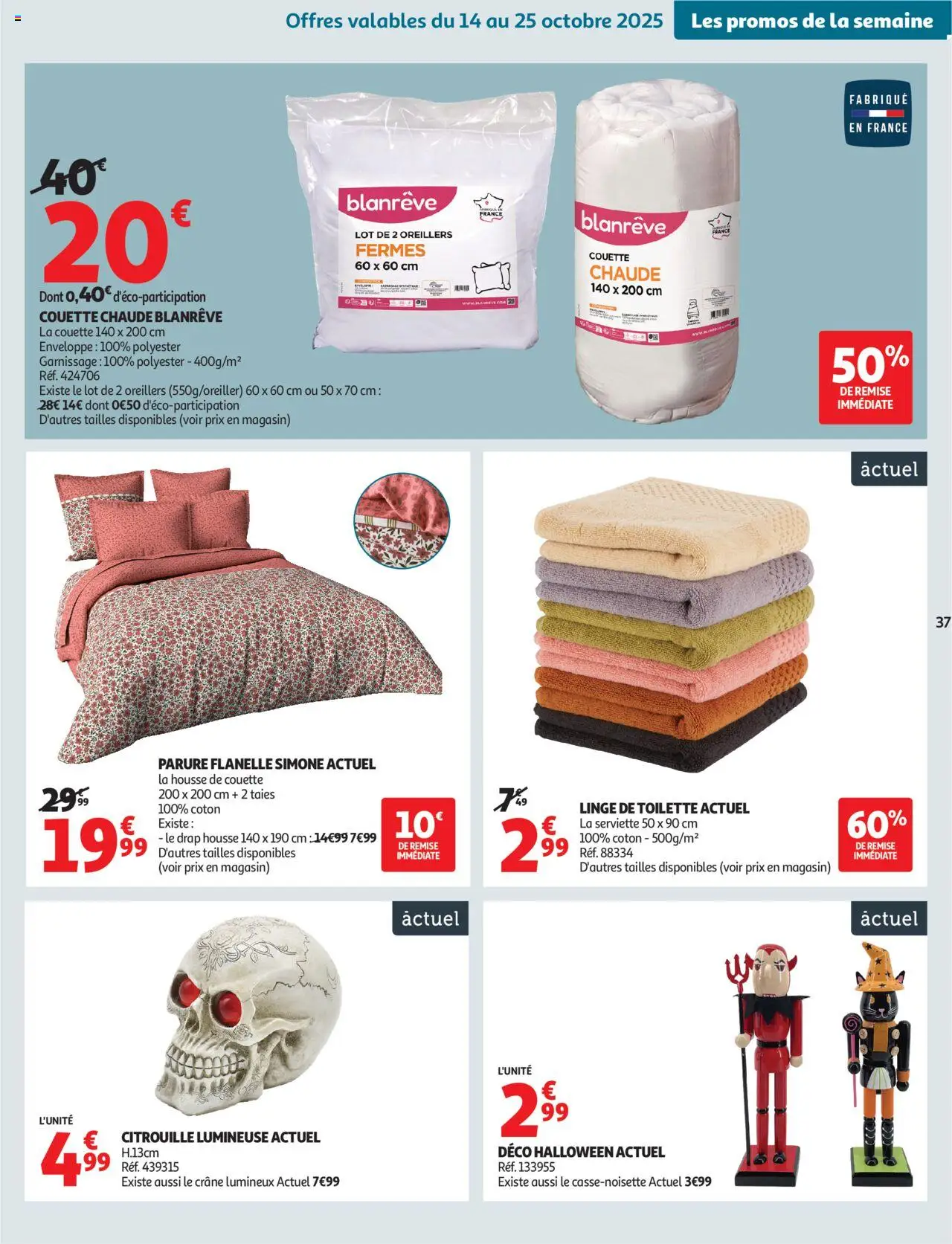 {H1} | Page: 37 | Produits: Citrouille, Coton, Housse de couette, Couette