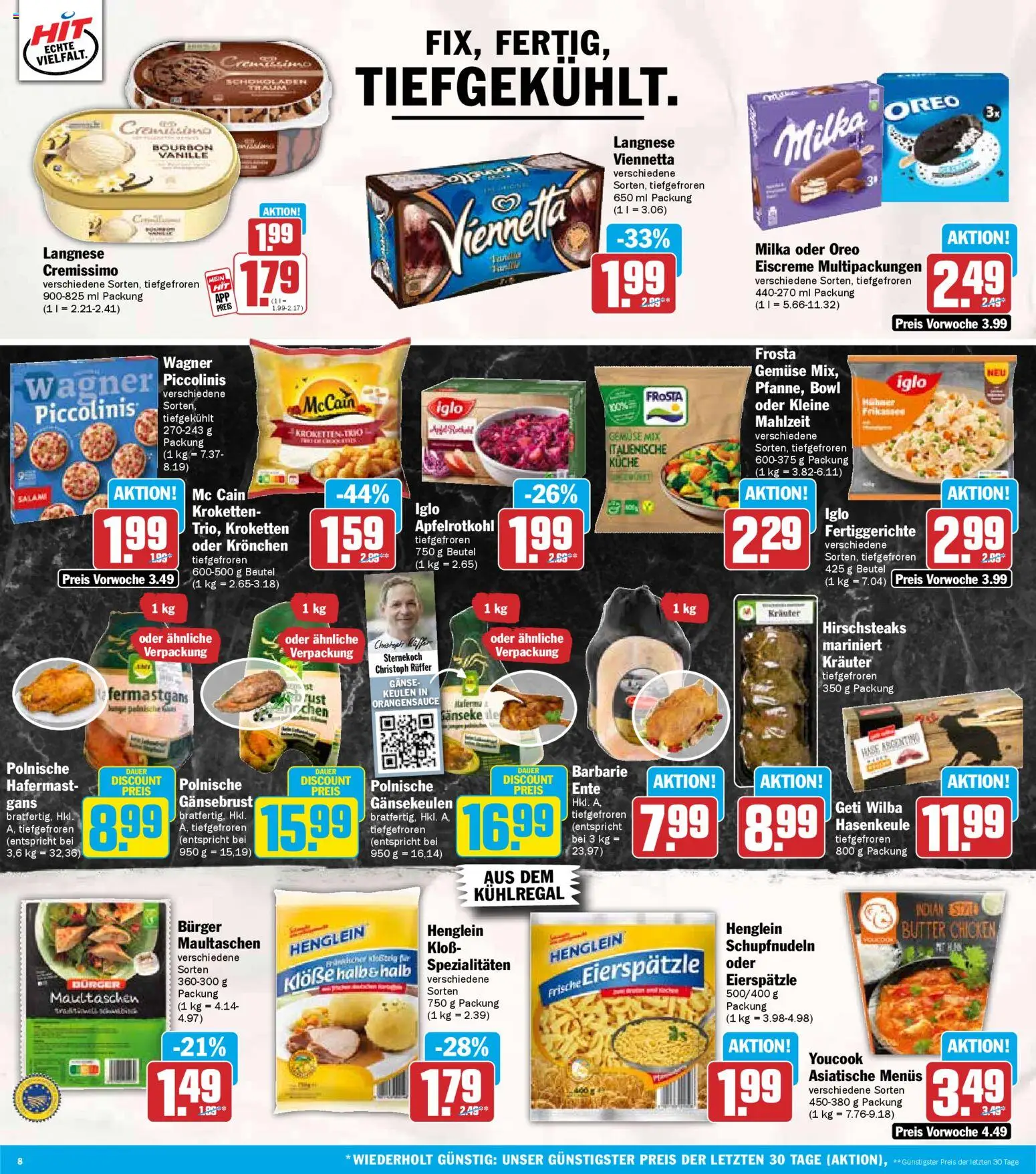 HIT - Rhineland-Palatinate – gültig ab 03.11.2025 | Seite: 8 | Produkte: Langnese, Milka, Salami, Maultaschen