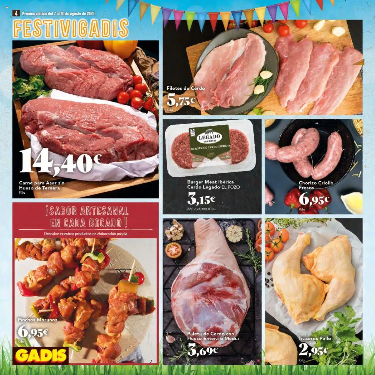 Gadis folleto │ válido desde el 07.08.2025 | Página: 4 | Productos: Cerdo