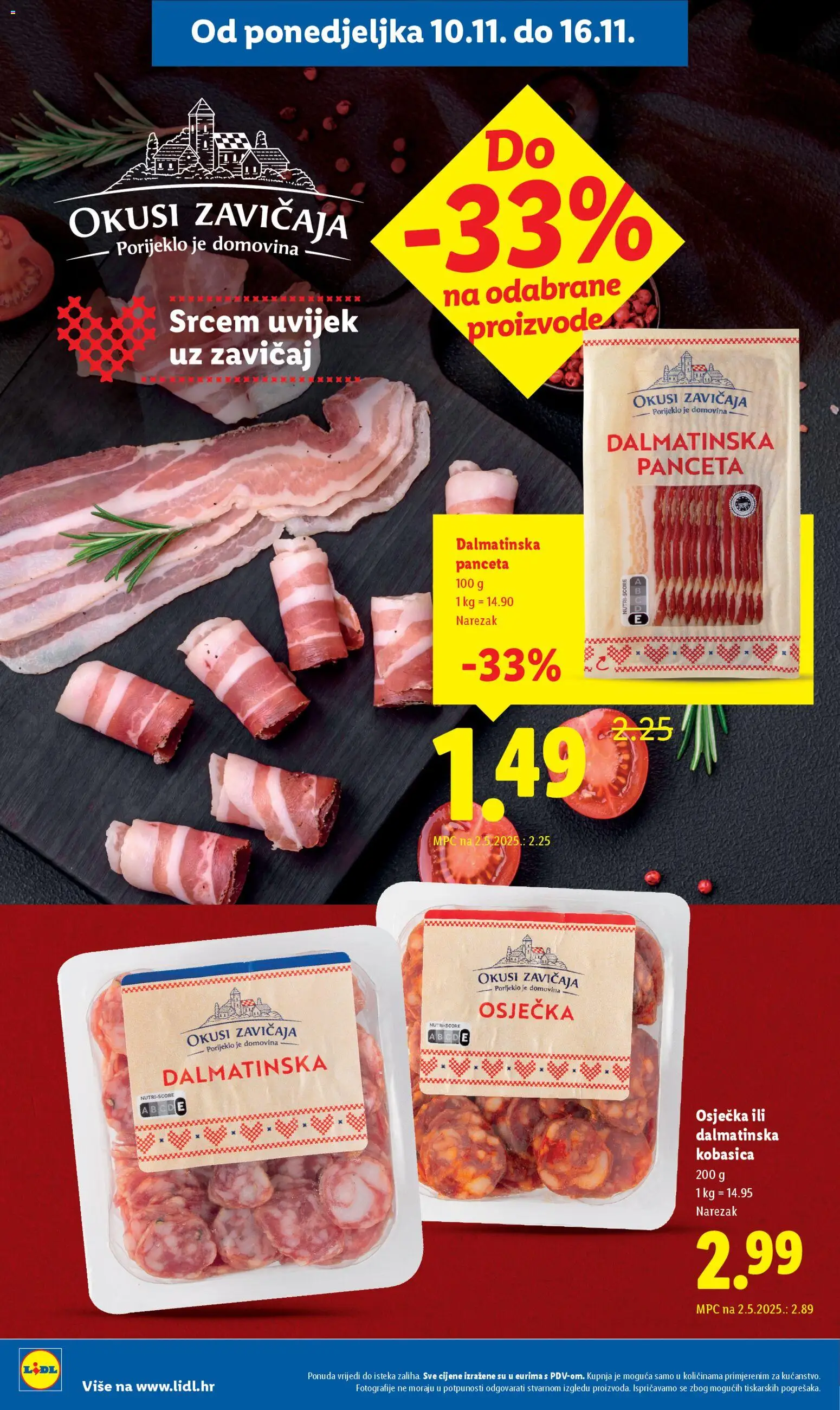 Lidl katalog | vrijedi od 10.11.2025 | Stranica: 8 | Proizvodi: Narezak, Kobasica, Panceta