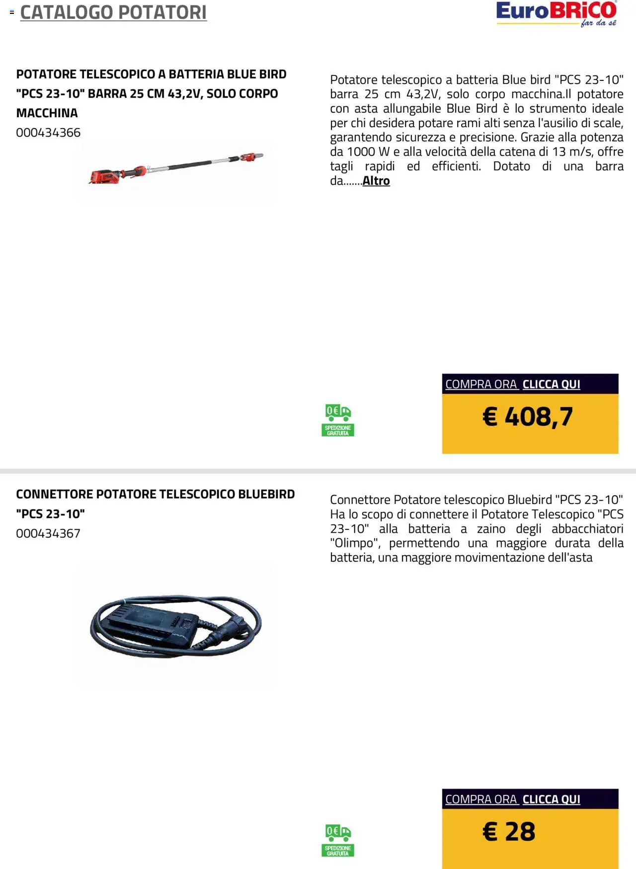 Volantino Eurobrico del 23.07.2025 | Pagina: 34 | Prodotti: Zaino, Connettore, Batteria