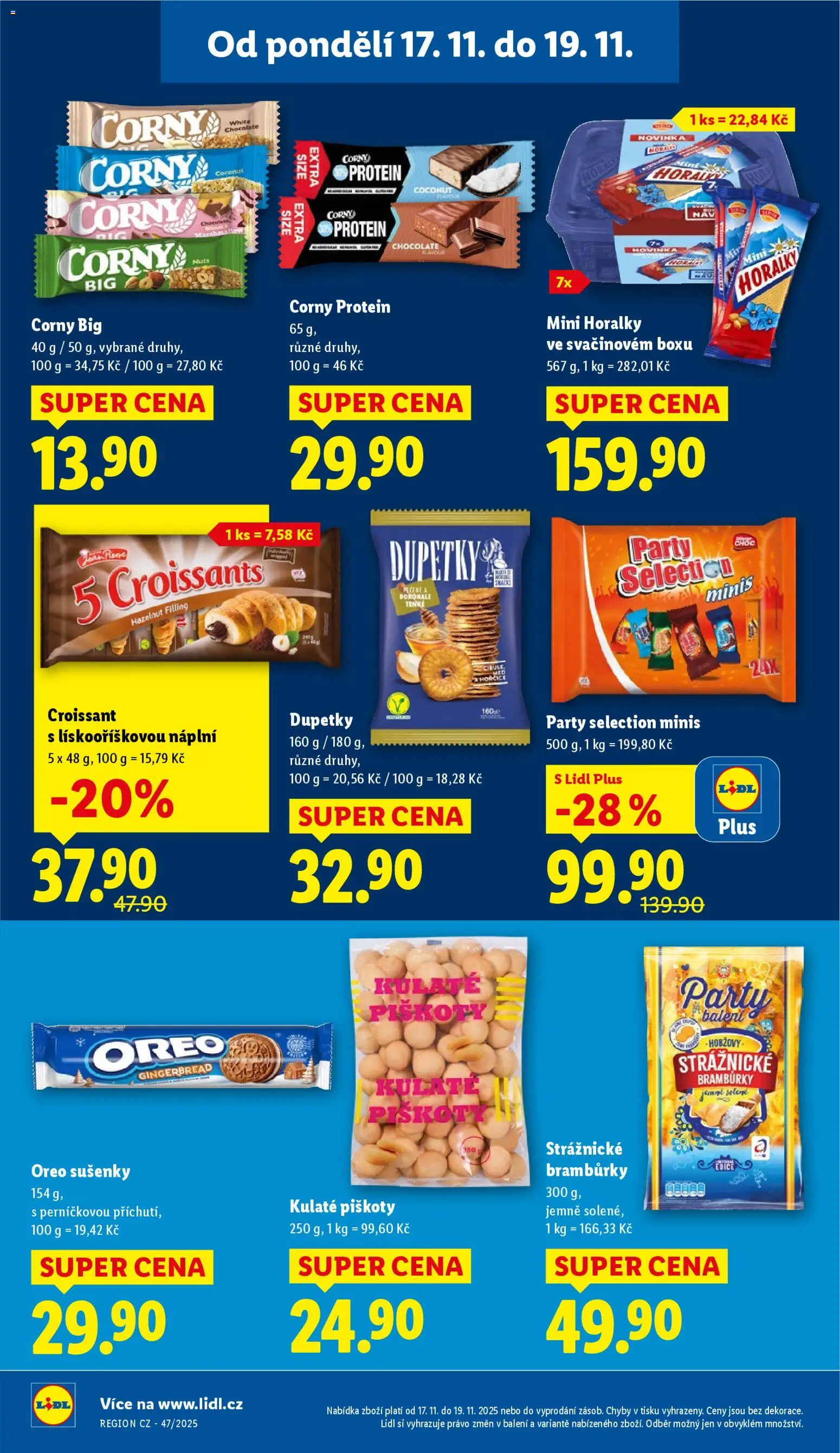 Lidl Black Friday od 17.11.2025 | Strana: 18 | Produkty: Piškoty, Horalky, Hořčice, Oreo