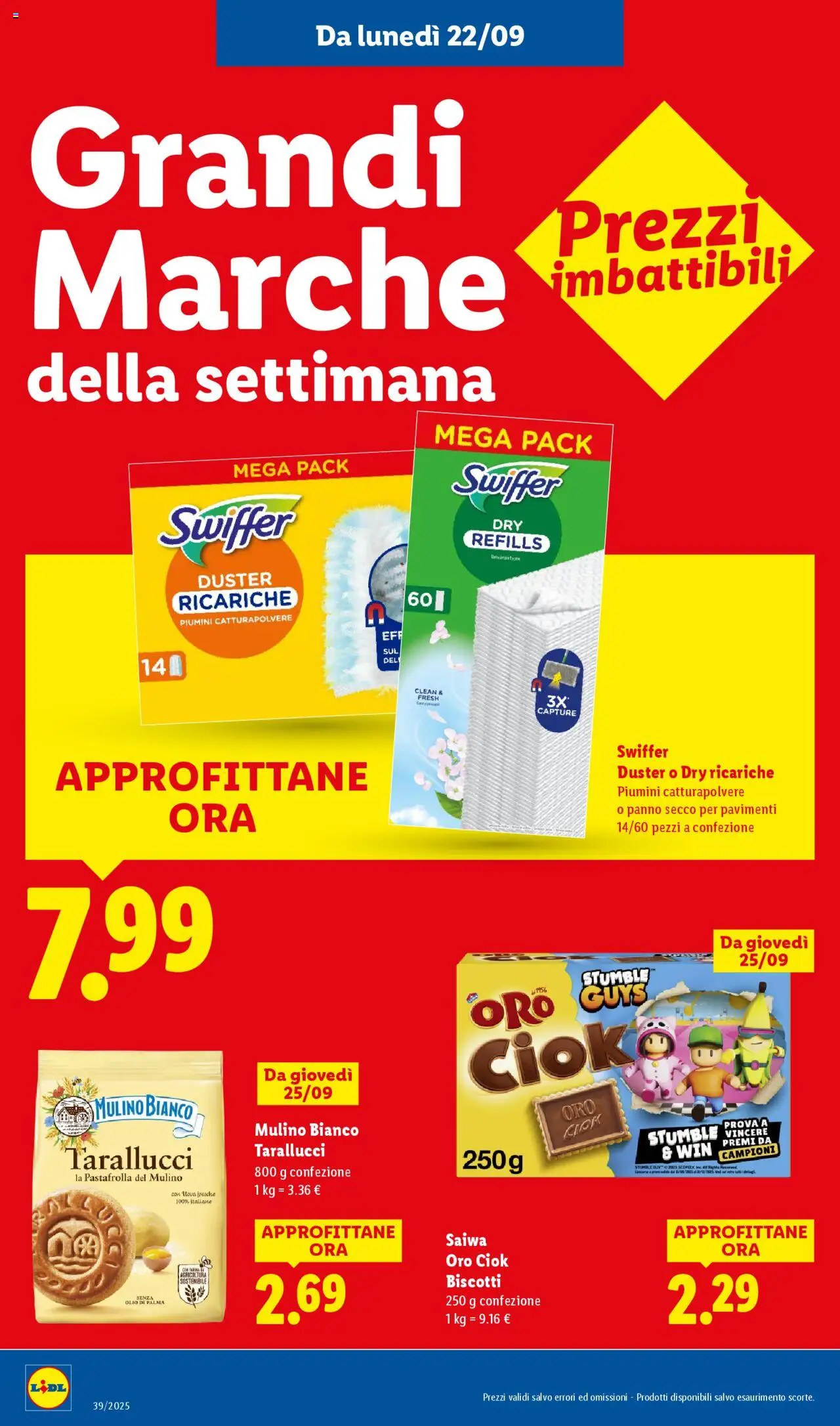 Volantino Lidl del 22.09.2025 | Pagina: 20 | Prodotti: Uova, Biscotti, Olio