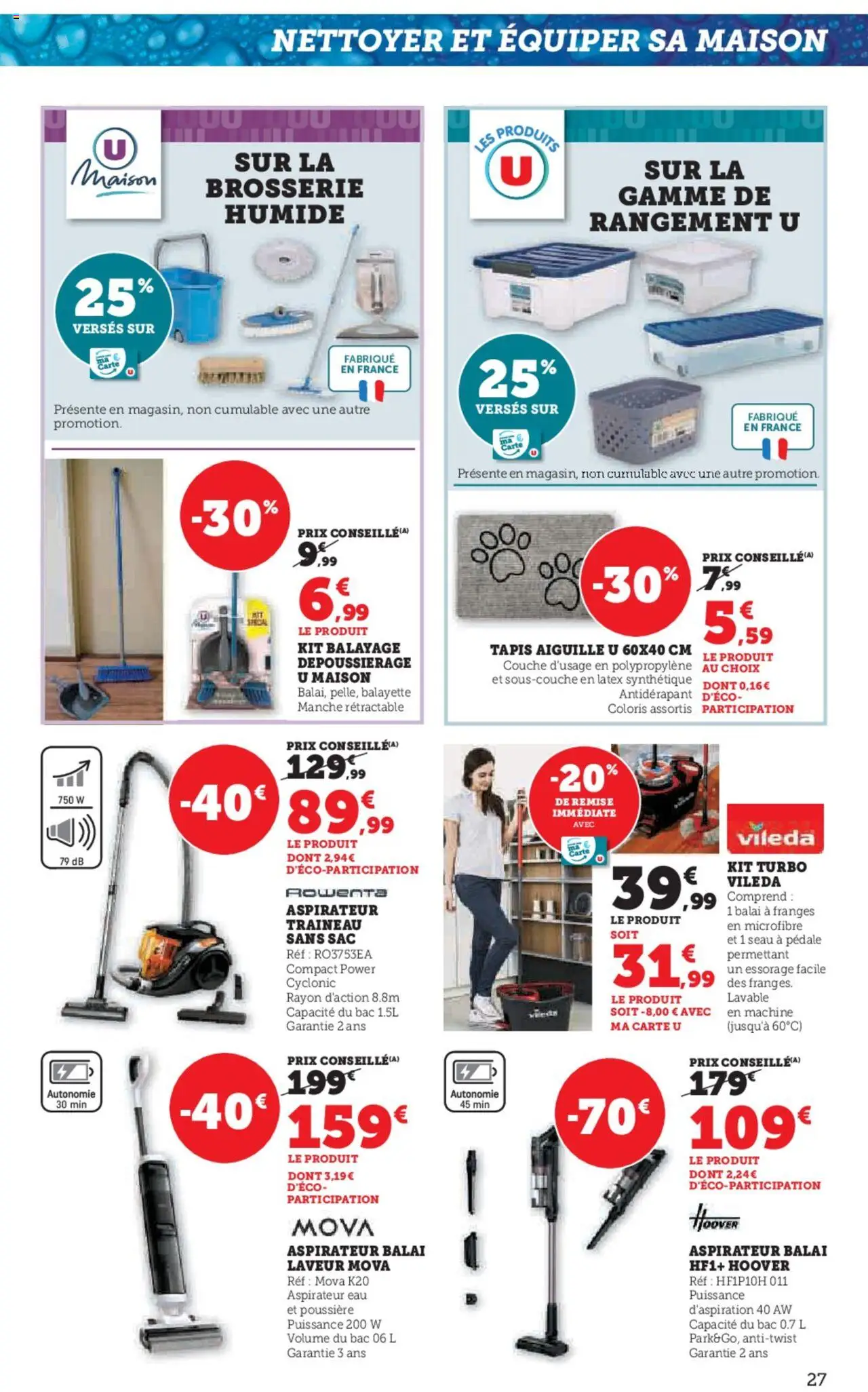 | Page: 27 | Produits: Aspirateur, Balai, Aspirateur balai, Tapis