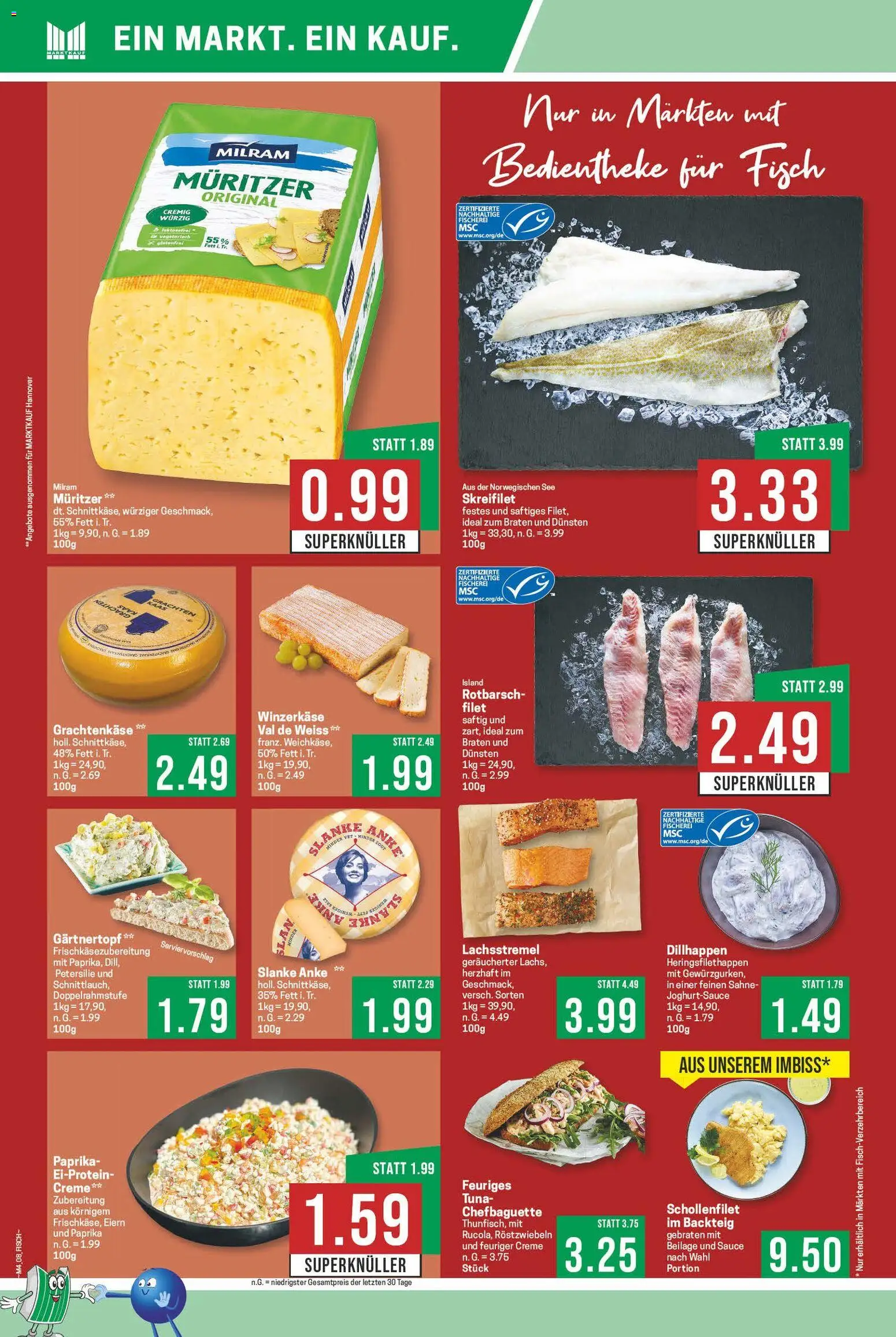 Marktkauf Prospekt 	 – gültig ab 19.01.2026 | Seite: 8 | Produkte: Fisch, Milram, Petersilie, Sahne