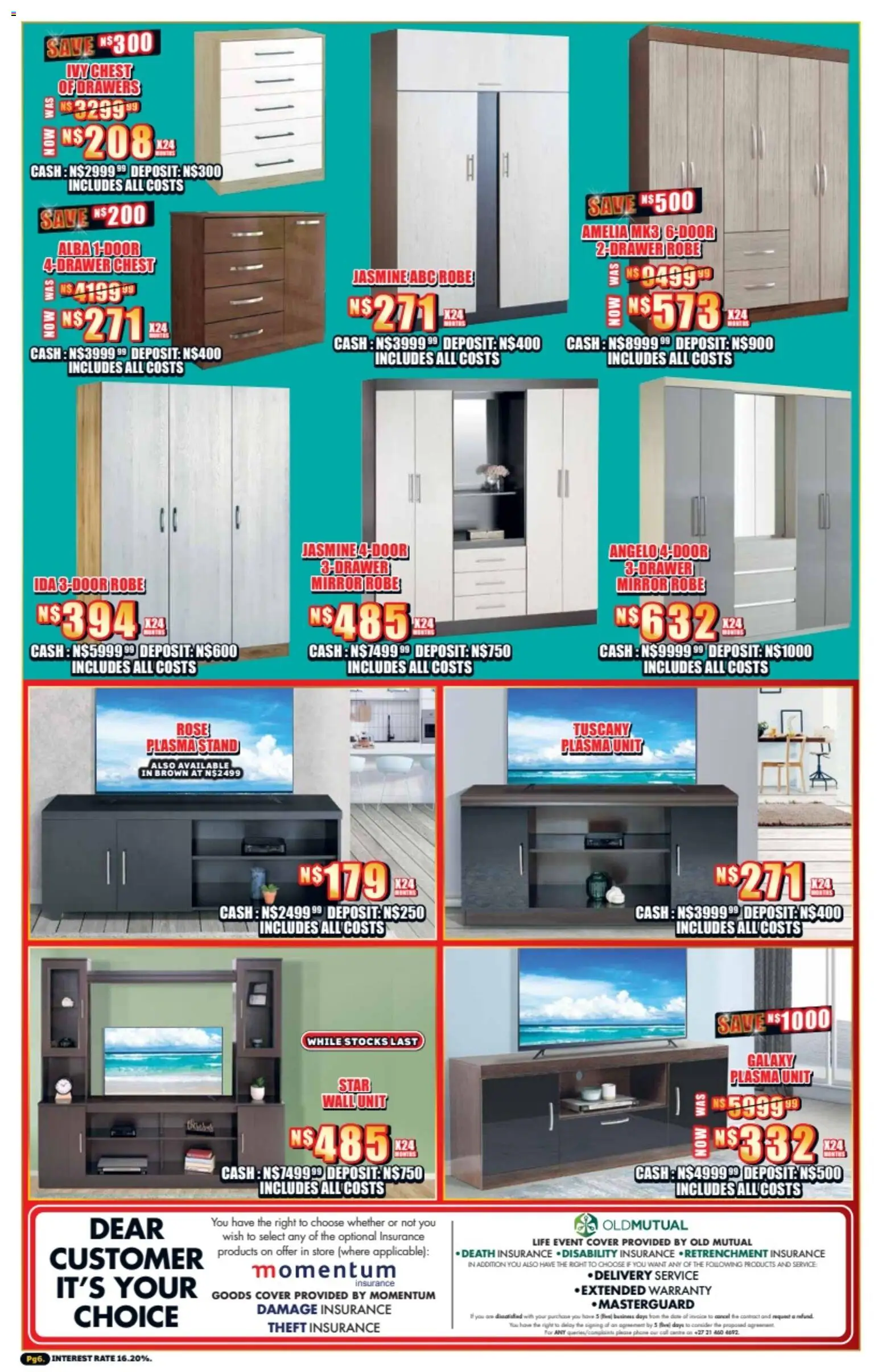 New Lewis Stores catalogue – valid from 23.02.2026 | Page: 6 | Products: Cover, Phone, Chest of drawers, Plasma unit
