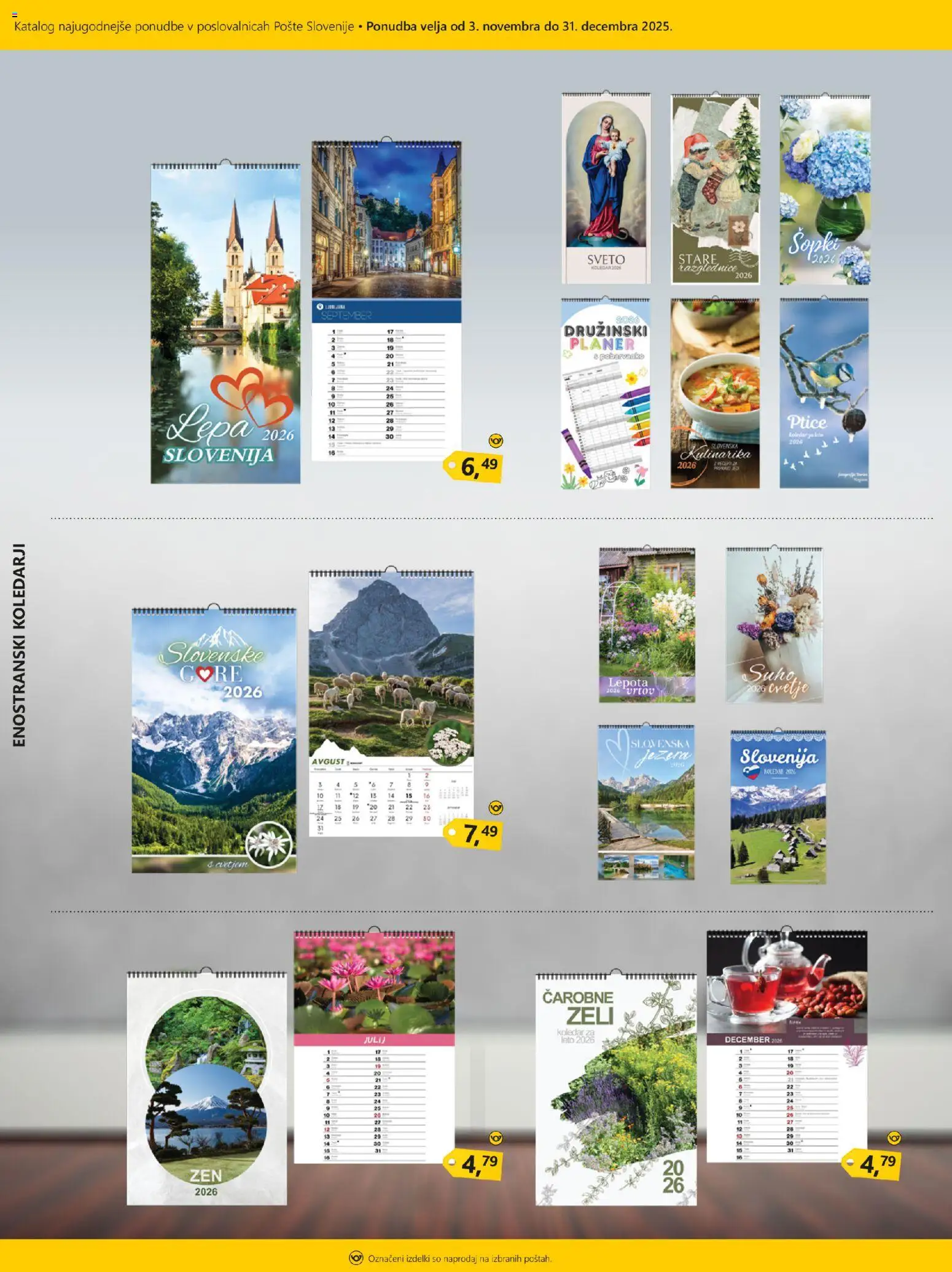 Novi Pošta Slovenije katalog ponudbe – veljaven od 03.11.2025 | Stran: 6
