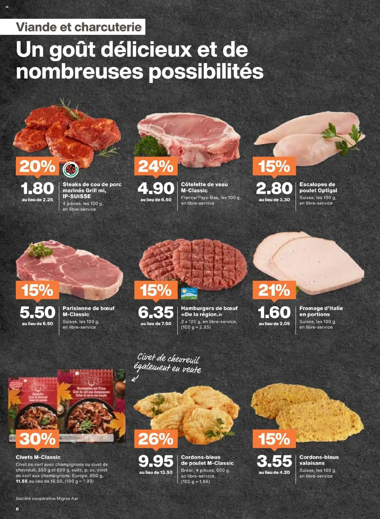 Migros Aktionen FR ab 26.08.2025 | Seite: 6 | Produkte: Champignons, Grill