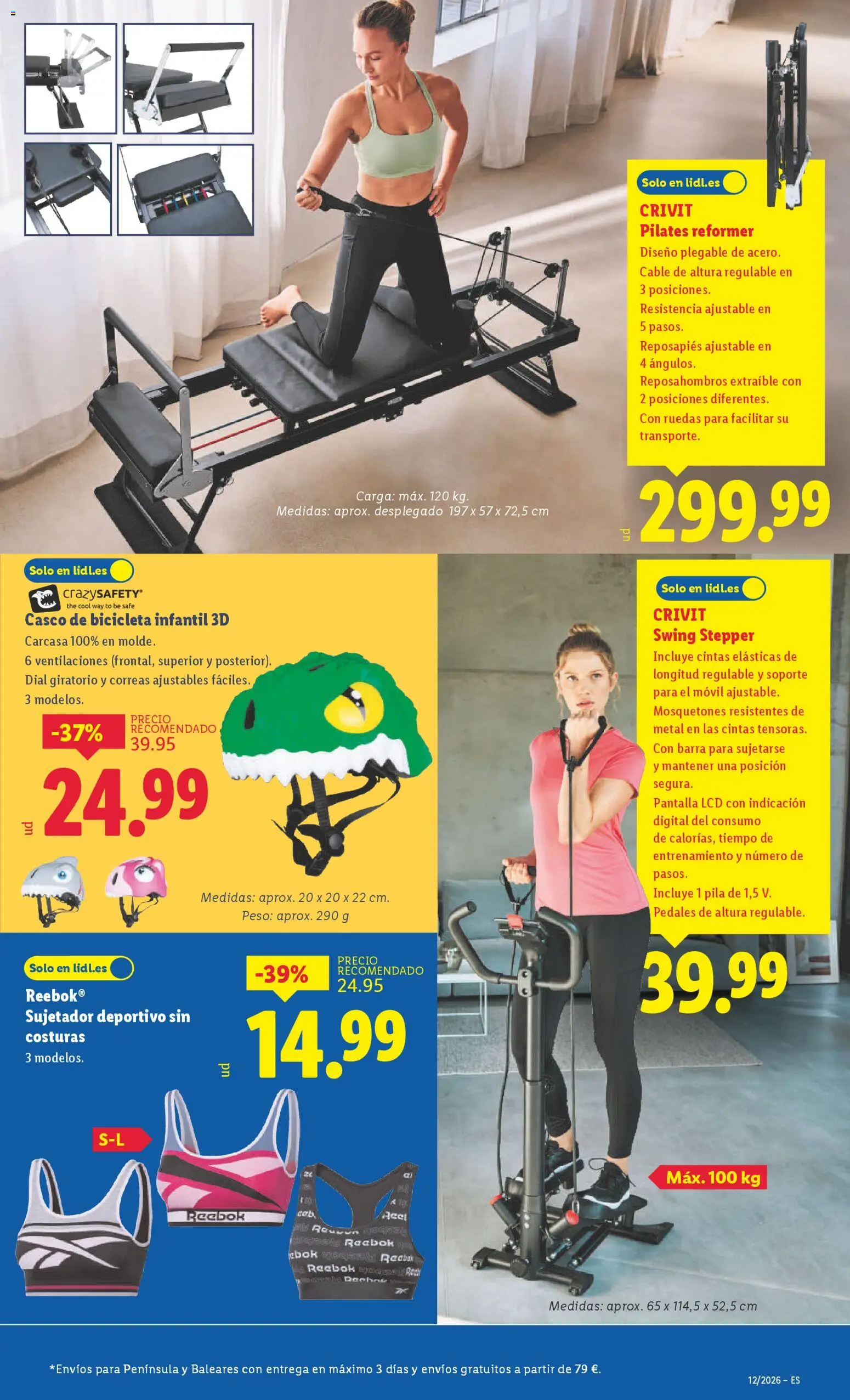 Lidl folleto de bazar │ válido desde el 16.03.2026 | Página: 5 | Productos: Bicicleta, Reposapiés, Cable, Peso