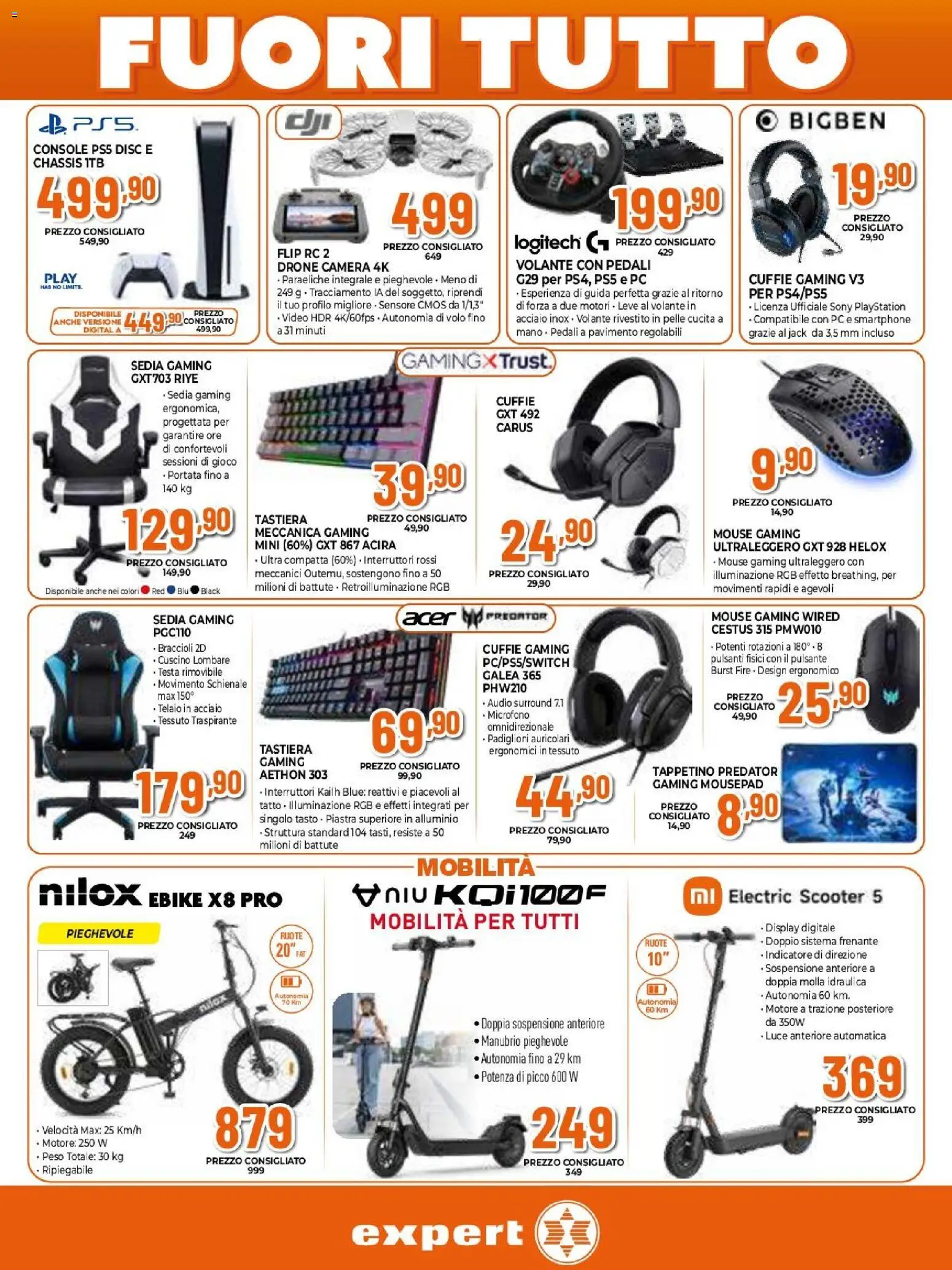 Volantino Expert del 27.12.2025 | Pagina: 23 | Prodotti: Drone, Smartphone, Cuffie, Cuscino