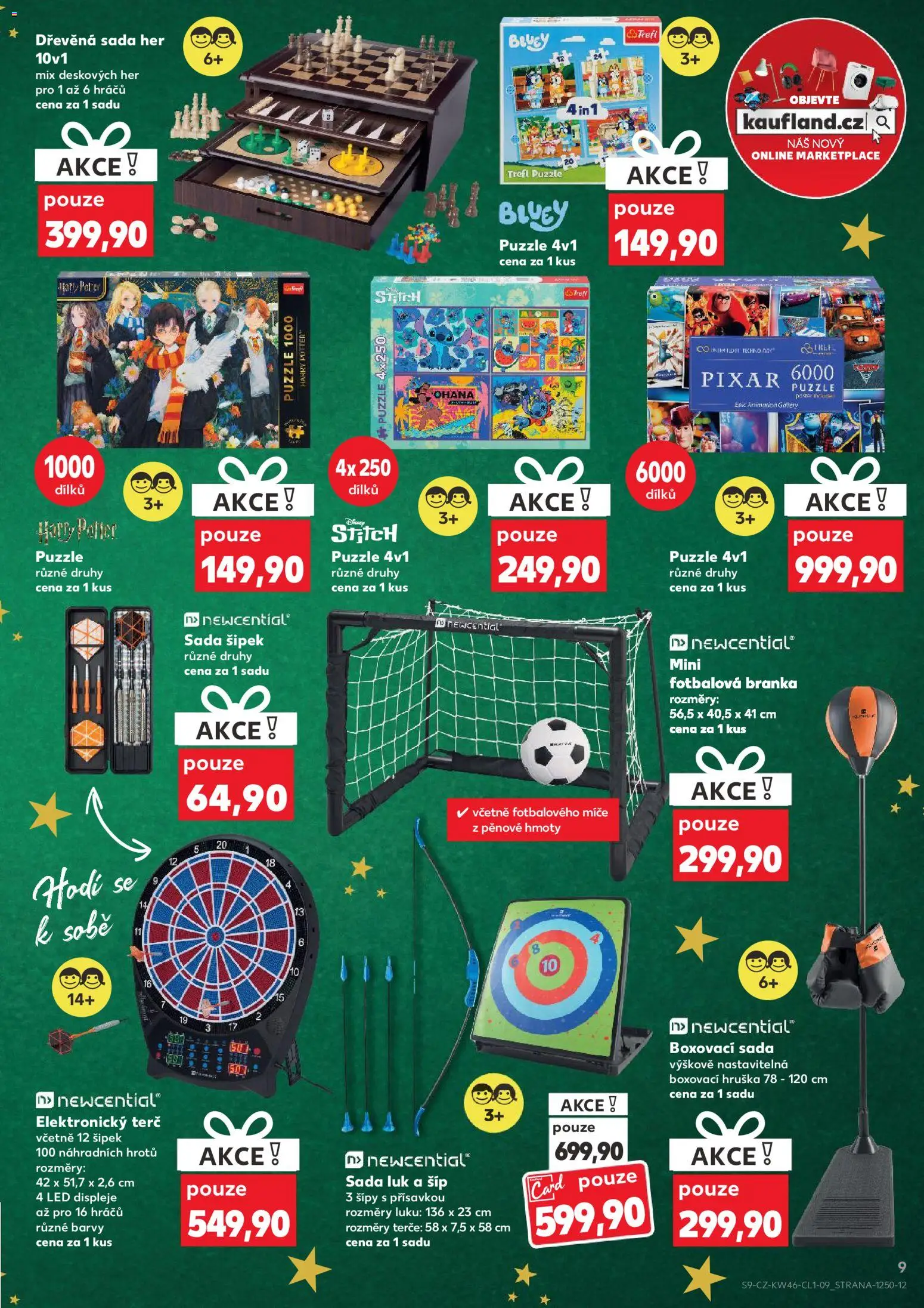 Kaufland leták - Brno od 12.11.2025 | Strana: 9 | Produkty: Luk, Harry Potter, Barvy, Fotbalová branka