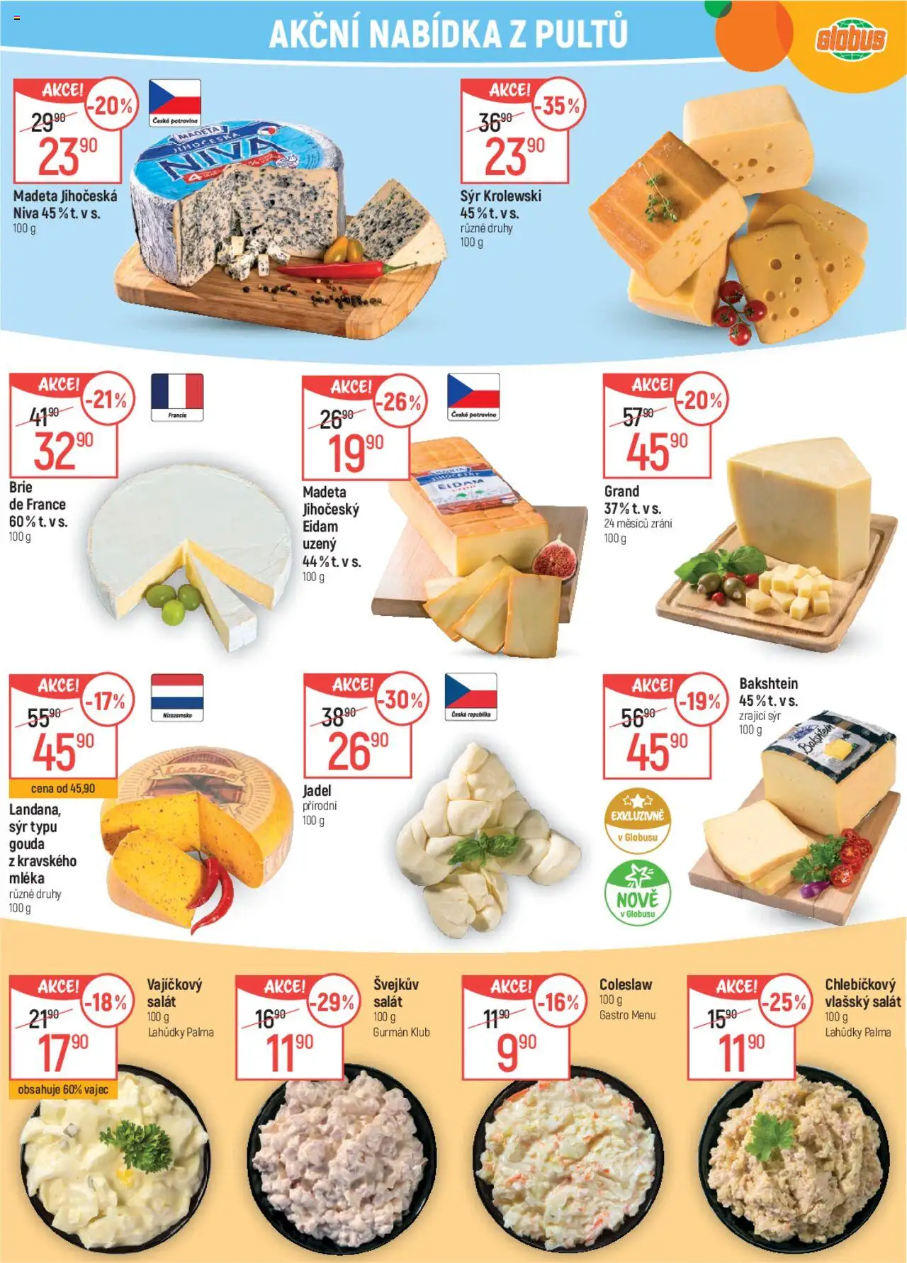 Globus leták od 13.08.2025 | Strana: 10 | Produkty: Zrající sýr, Coleslaw, Brie, Niva