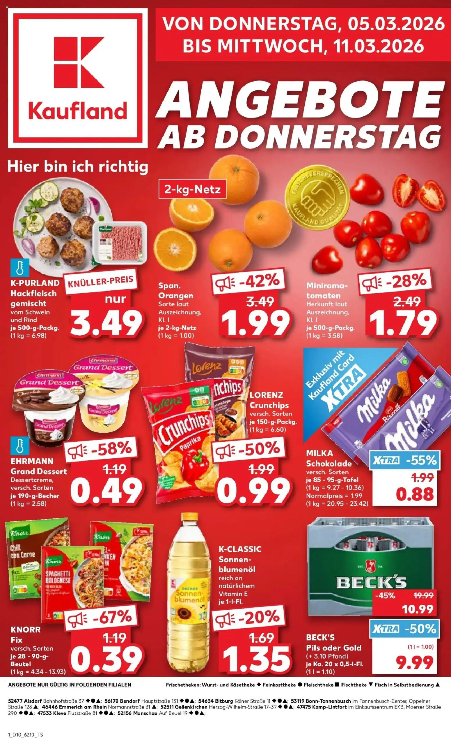 Kaufland Prospekt Kamp-Lintfort	 – gültig ab 02.03.2026 | Seite: 13 | Produkte: Sonnenblumenol, Orangen, Paprika, Chili