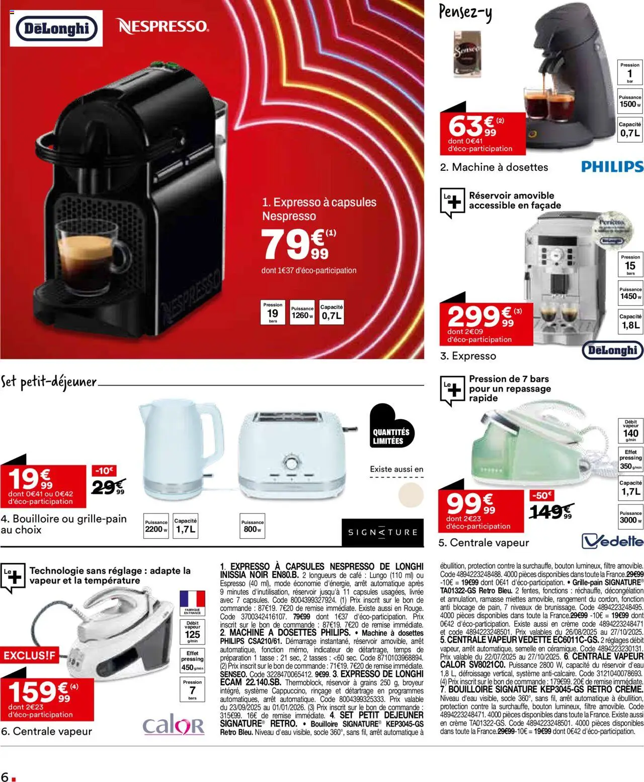  | Page: 6 | Produits: Filtre, Réservoir d'eau, Delonghi, Café
