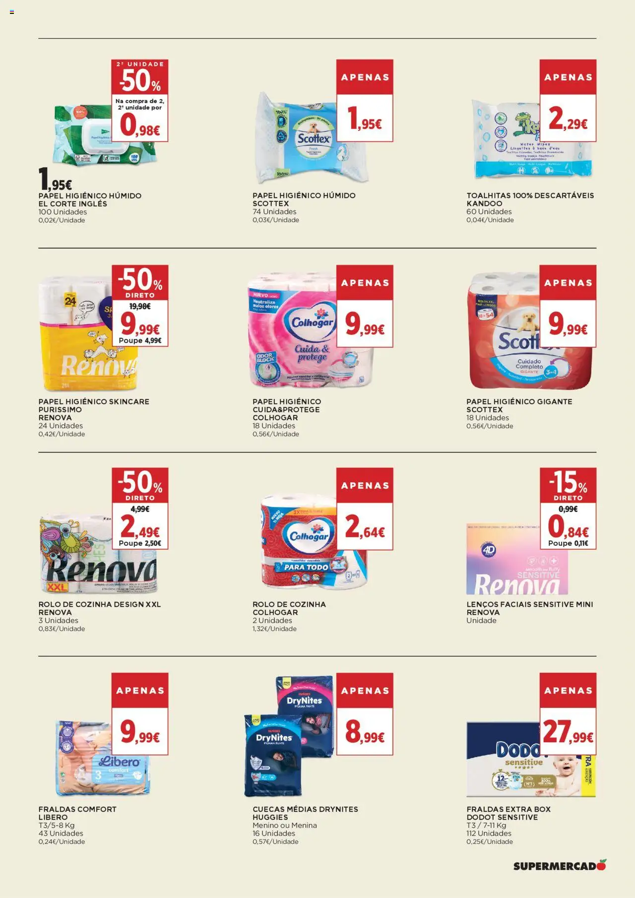 El Corte Ingles folheto │ válido de 22.08.2025 | Página: 7 | Produtos: Papel higiénico, Fraldas, Base, Cuecas