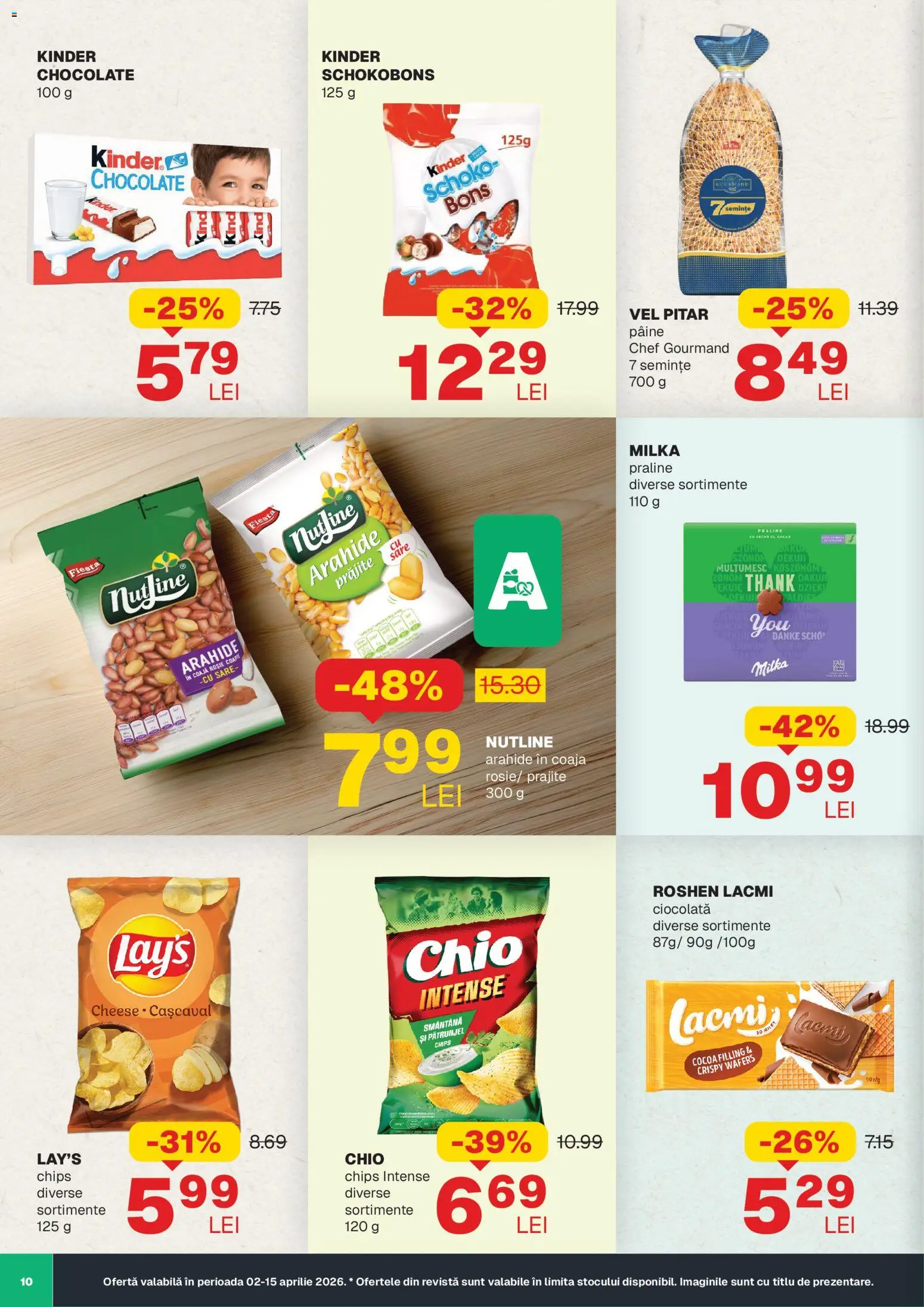 Noul catalog Annabella – valabil de la 02.04.2026 | Pagină: 10 | Produse: Pătrunjel, Arahide, Praline, Ciocolată