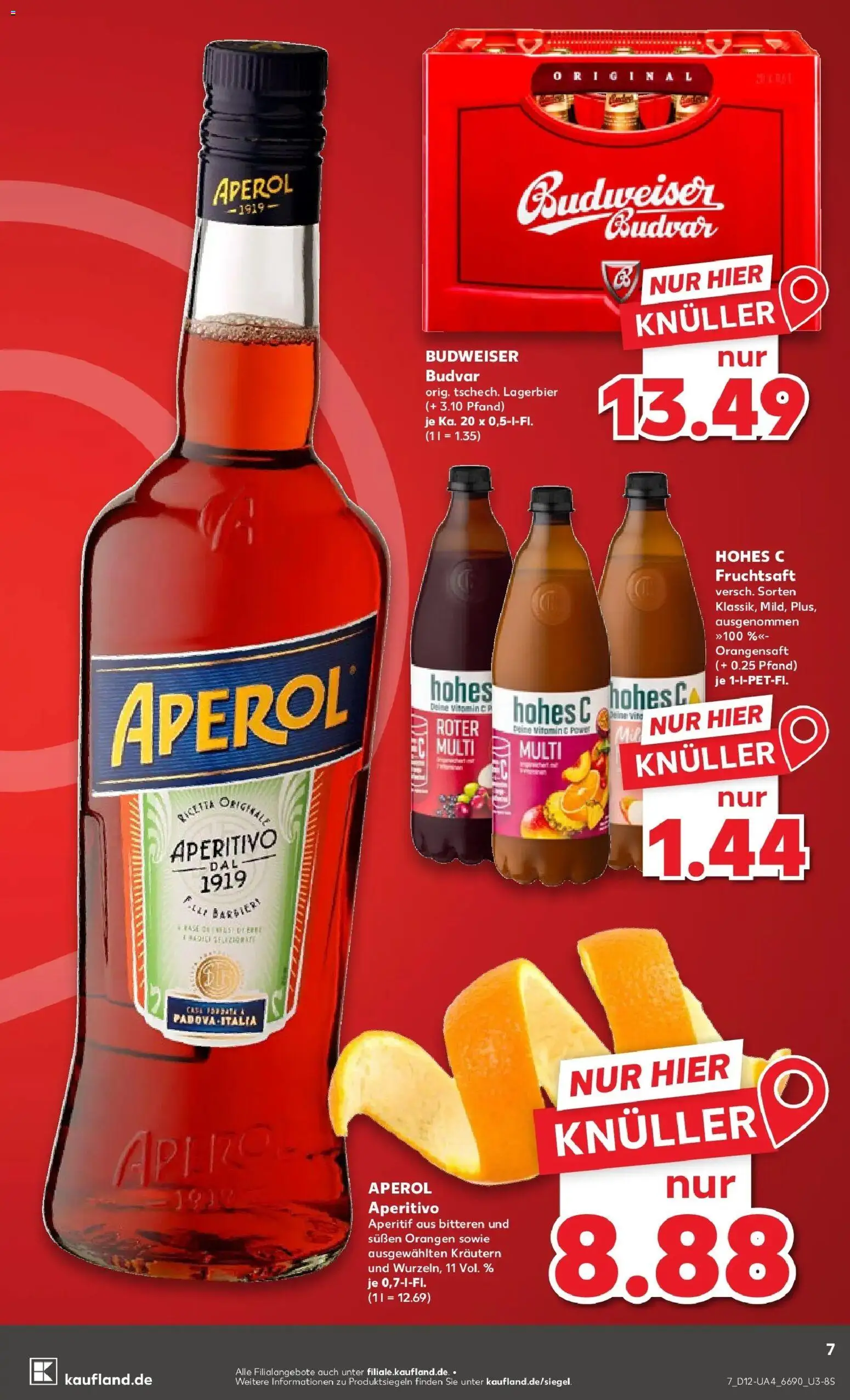 Kaufland Prospekt Delmenhorst	 – gültig ab 19.03.2026 | Seite: 7 | Produkte: Orangensaft, Hohes c, Budweiser, Fruchtsaft