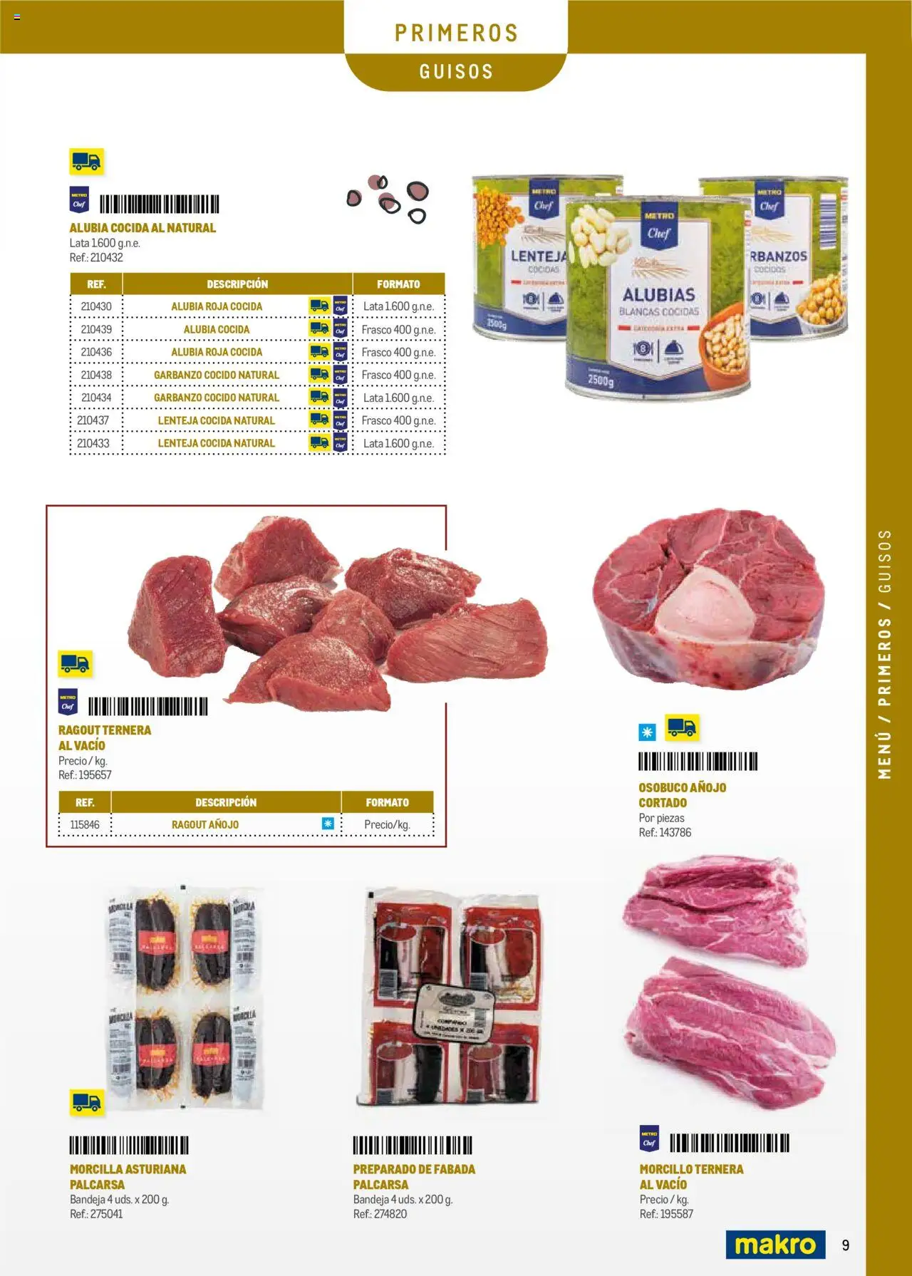 Makro - Menú y Barra Prat │ válido desde el 08.09.2025 | Página: 9 | Productos: Bandeja