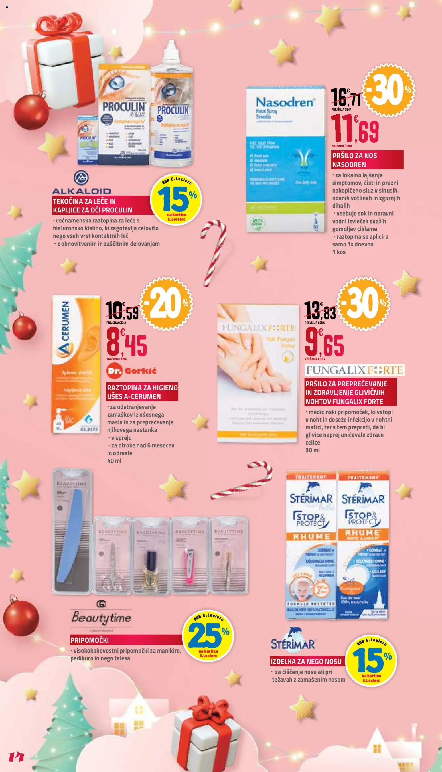 Novi E.leclerc katalog ponudbe – veljaven od 28.11.2025 | Stran: 14 | Izdelki: Kos, Sok