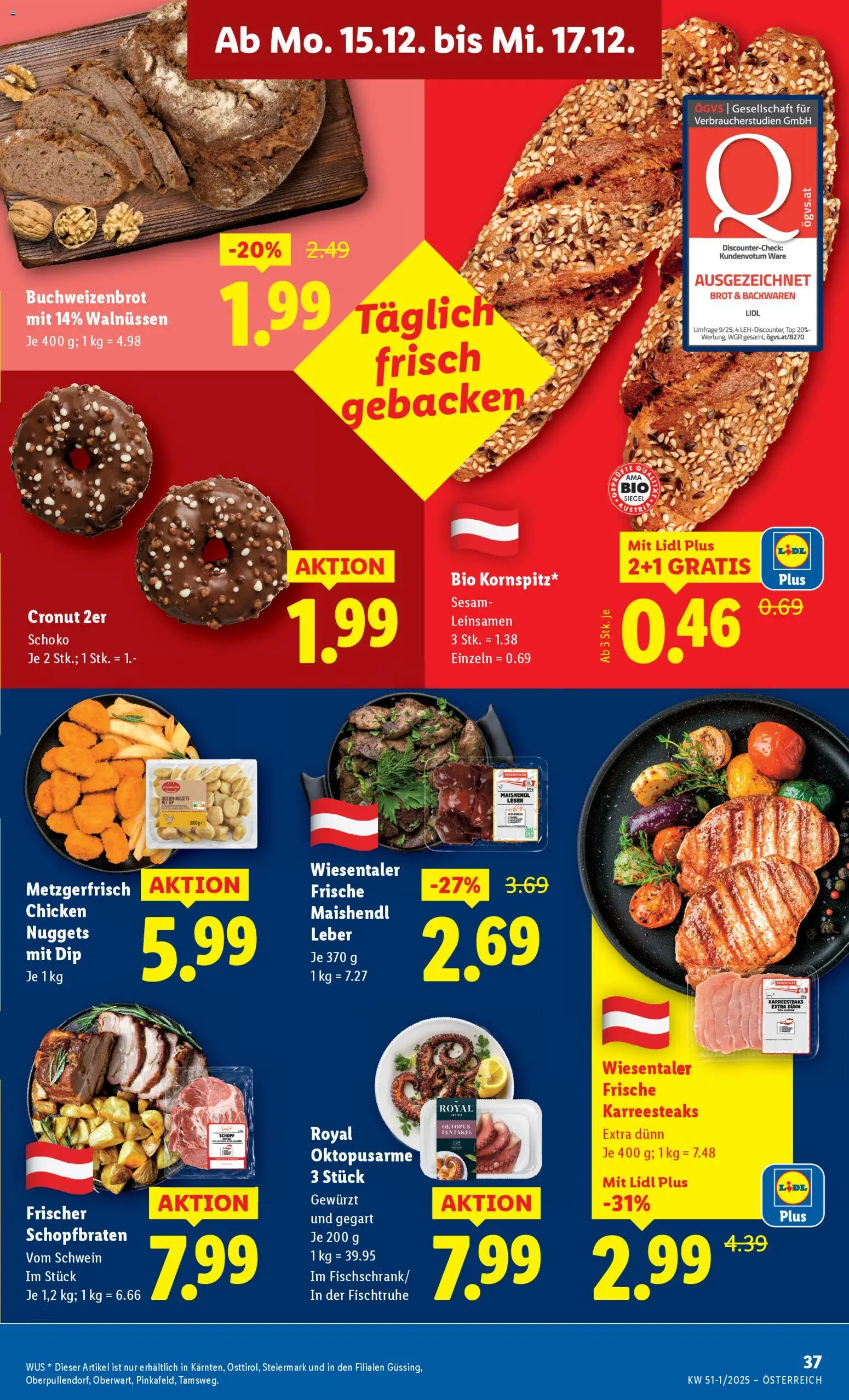 Lidl Flugblatt - Oberpullendorf, Güssing, Oberwart gültig ab 11.12.2025 | Seite: 41 | Produkte: Brot