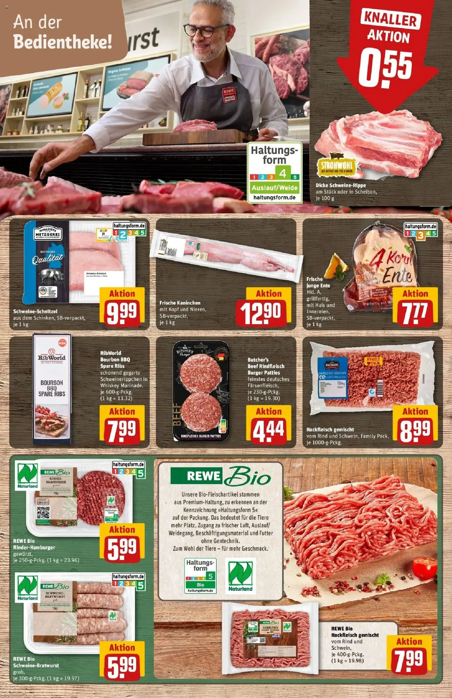 Rewe Prospekt Mönchengladbach	 – gültig ab 02.03.2026 | Seite: 8 | Produkte: Bratwurst, Spare ribs, Burger, Whiskey