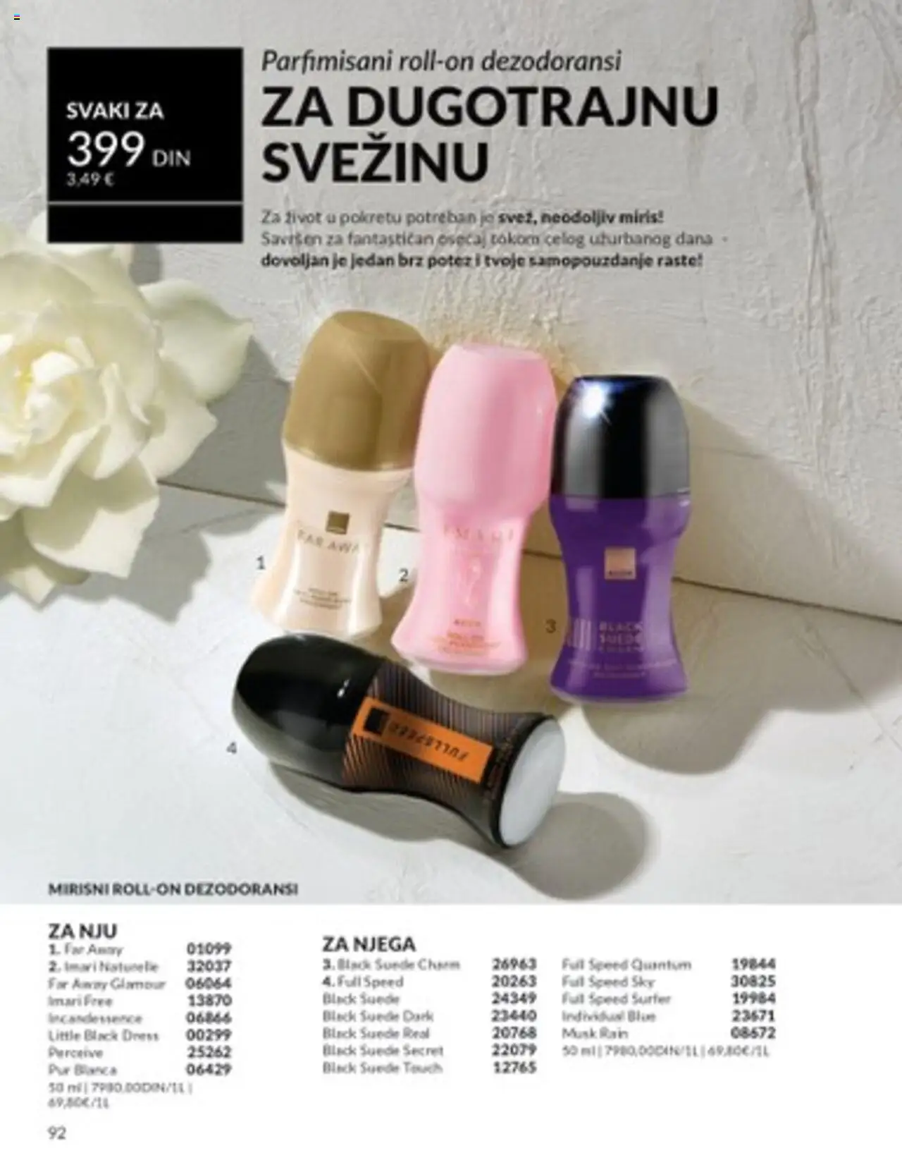 AVON katalog - važi od 01.08.2025 | Strana: 92 | Proizvode: Miris, Dezodorans