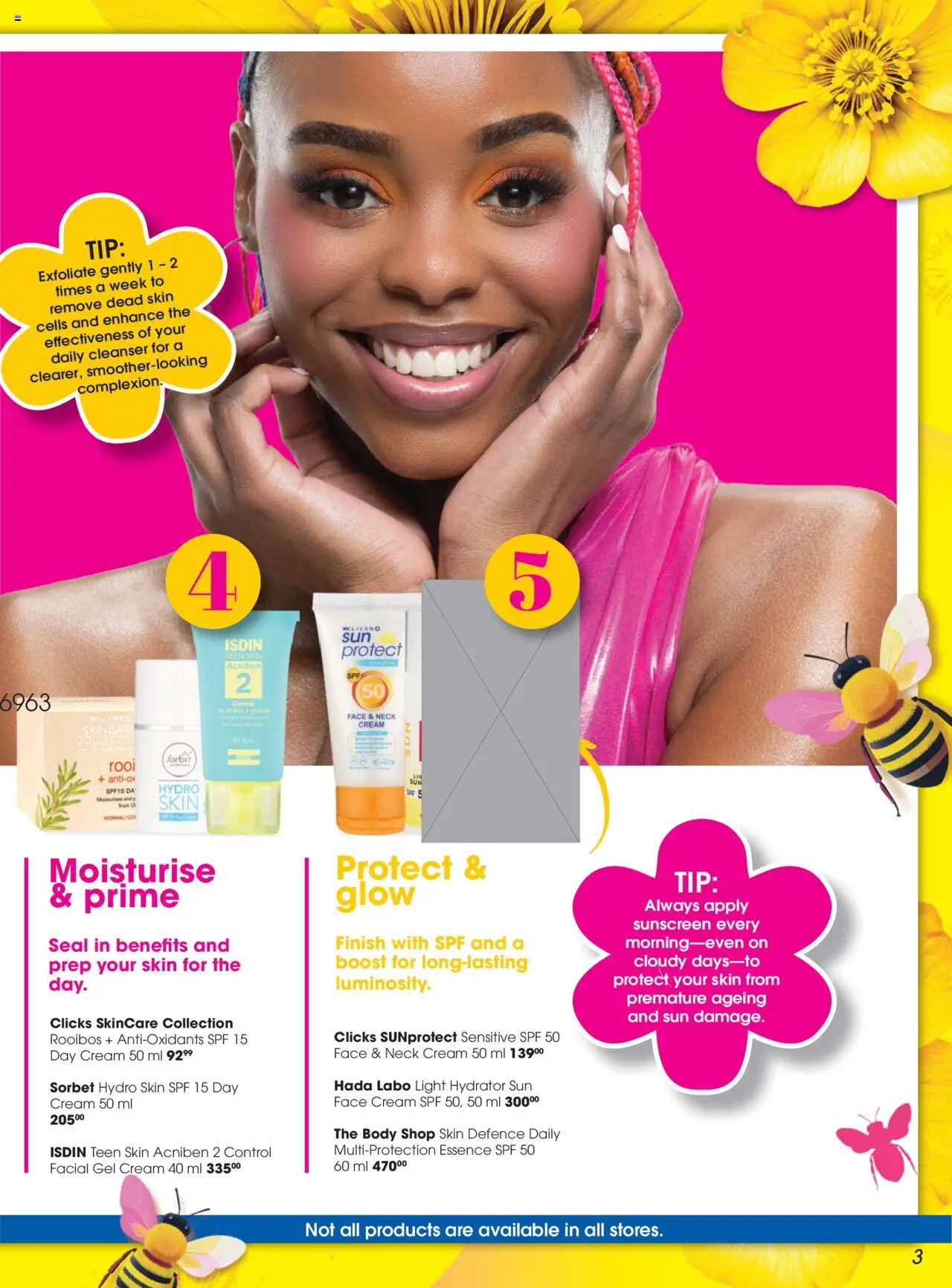 New Clicks catalogue – valid from 23.09.2025 | Page: 3 | Products: Light, Cream, Sunscreen, Day cream