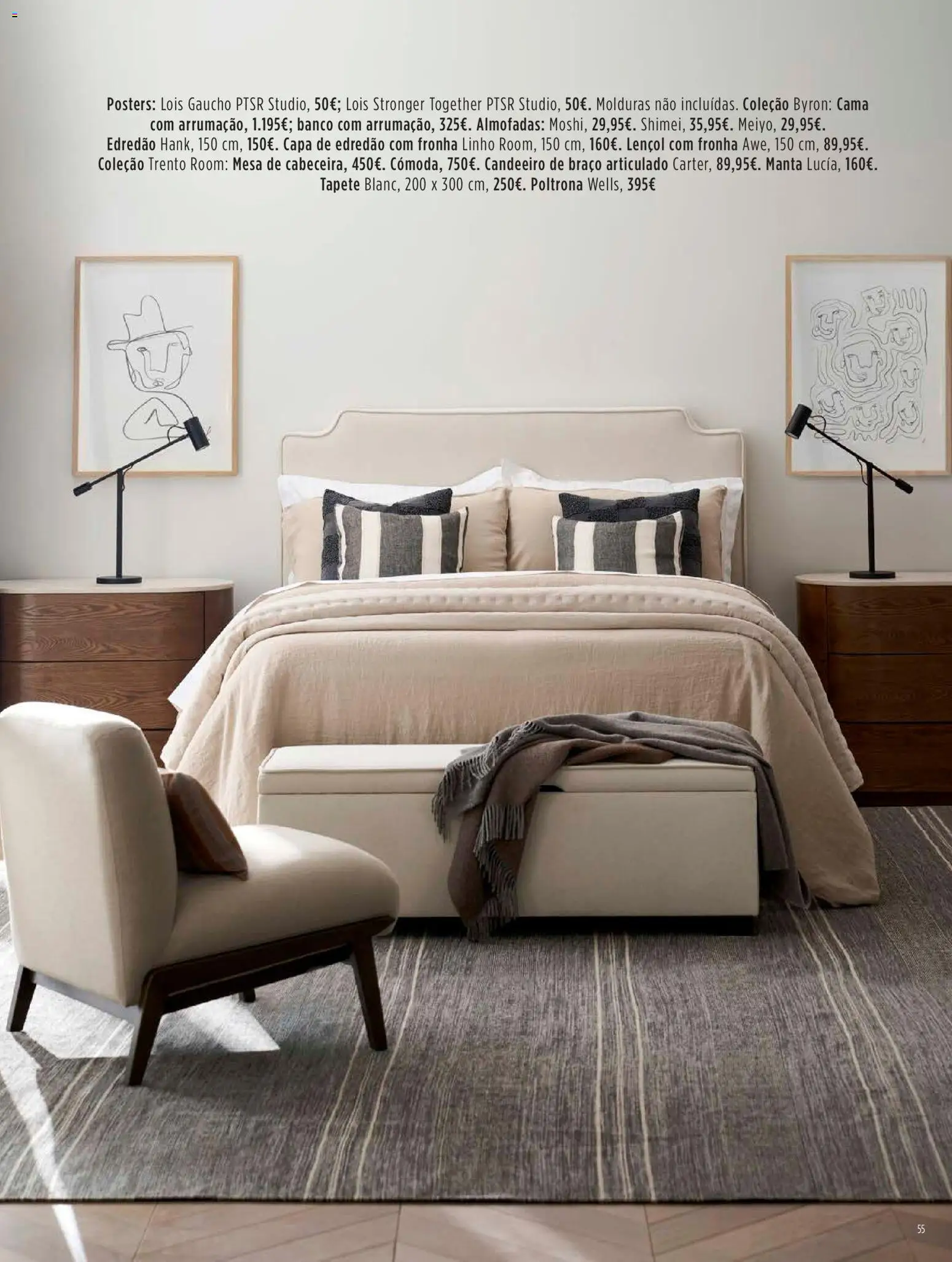 El Corte Ingles Decora │ válido de 23.10.2025 | Página: 55 | Produtos: Candeeiro, Banco, Lençol, Tapete