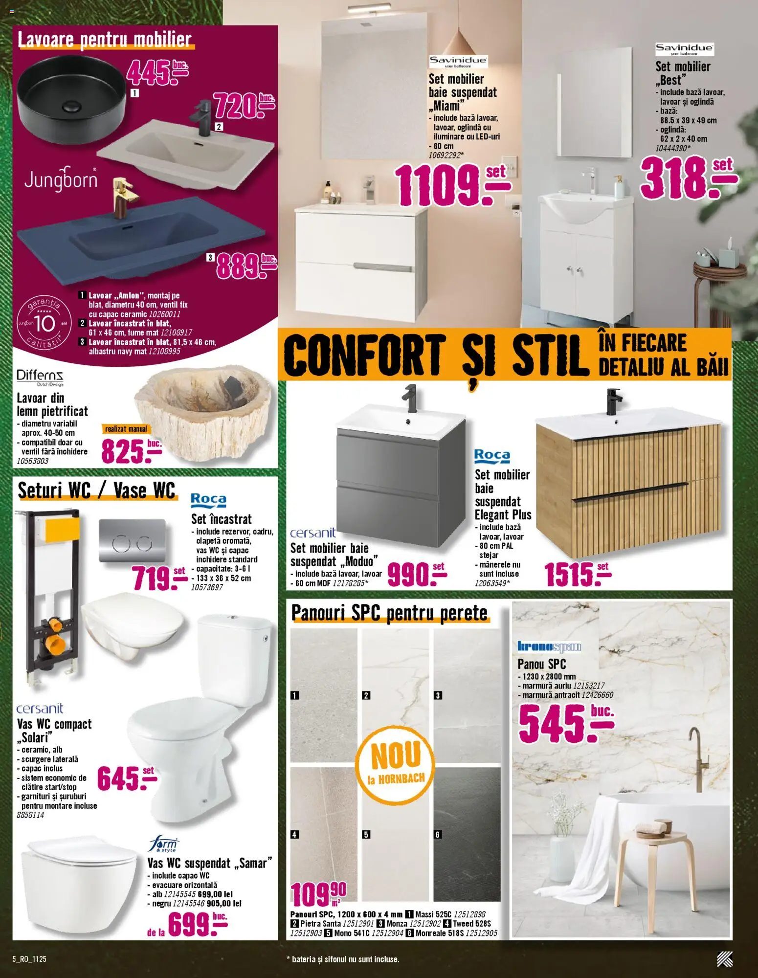 Noul catalog Hornbach – valabil de la 03.11.2025 | Pagină: 5 | Produse: Lavoar, Oglindă