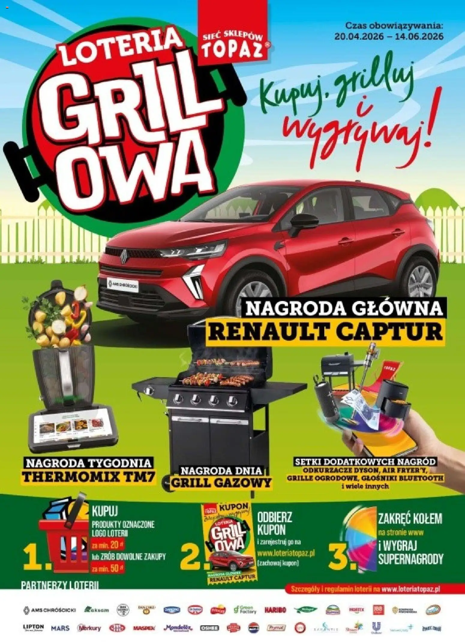 Topaz konkurs - Kupuj, Grilluj I Wygrywaj od 20.04.2026 | Strona: 1 | Produkty: Grill, Grill gazowy