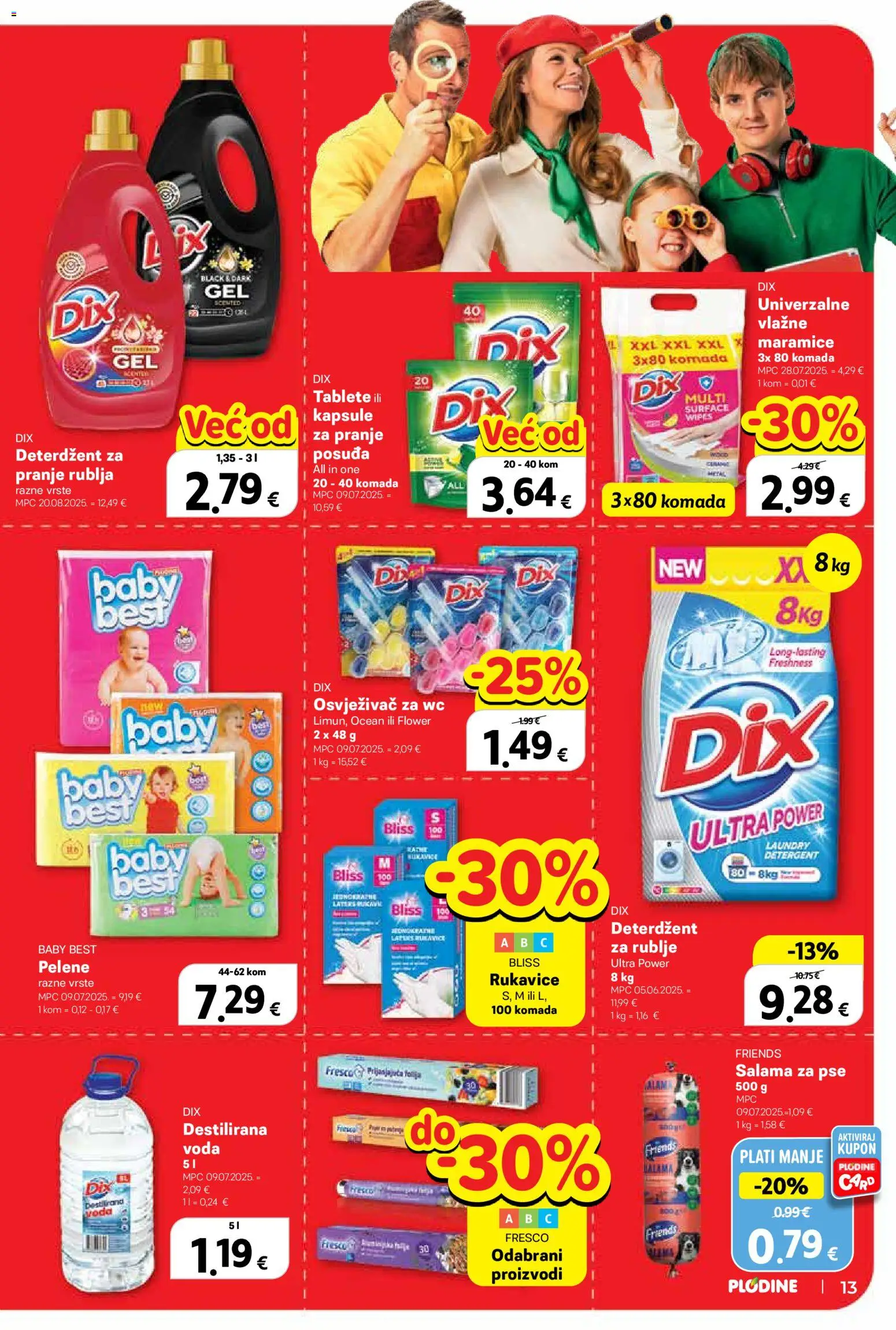 Plodine katalog | vrijedi od 07.01.2026 | Stranica: 13 | Proizvodi: Pelene, Salama, Deterdžent, Rukavice