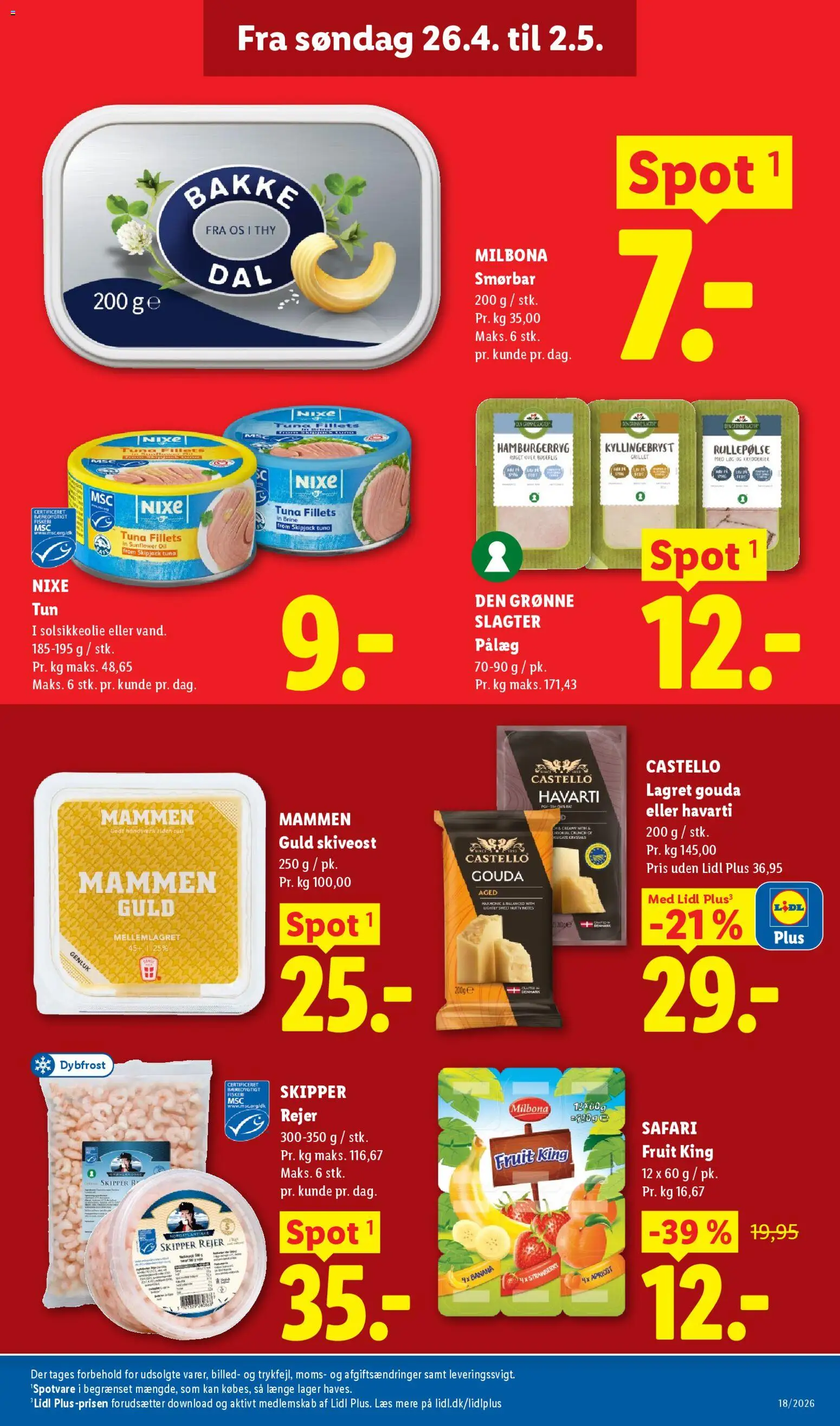 Lidl tilbudsavis – gyldig fra 26.04.2026 | Side: 5 | Produkter: Touca, Pålæg, Hamburgerryg, Søm