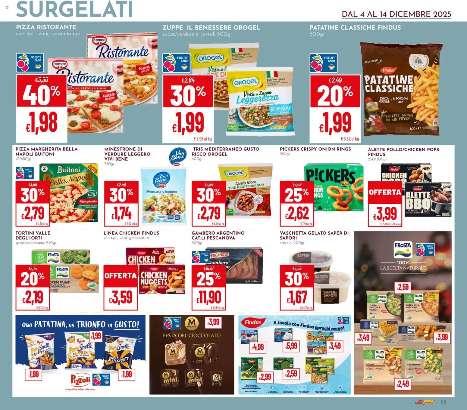 Volantino Pan del 04.12.2025 | Pagina: 23 | Prodotti: Cereali, Patatine, Nuggets, Carote