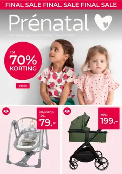 Prénatal - Black Friday kennisgeving - Voorbeeld van een folder van Prénatal, geldig van 04.08.2025