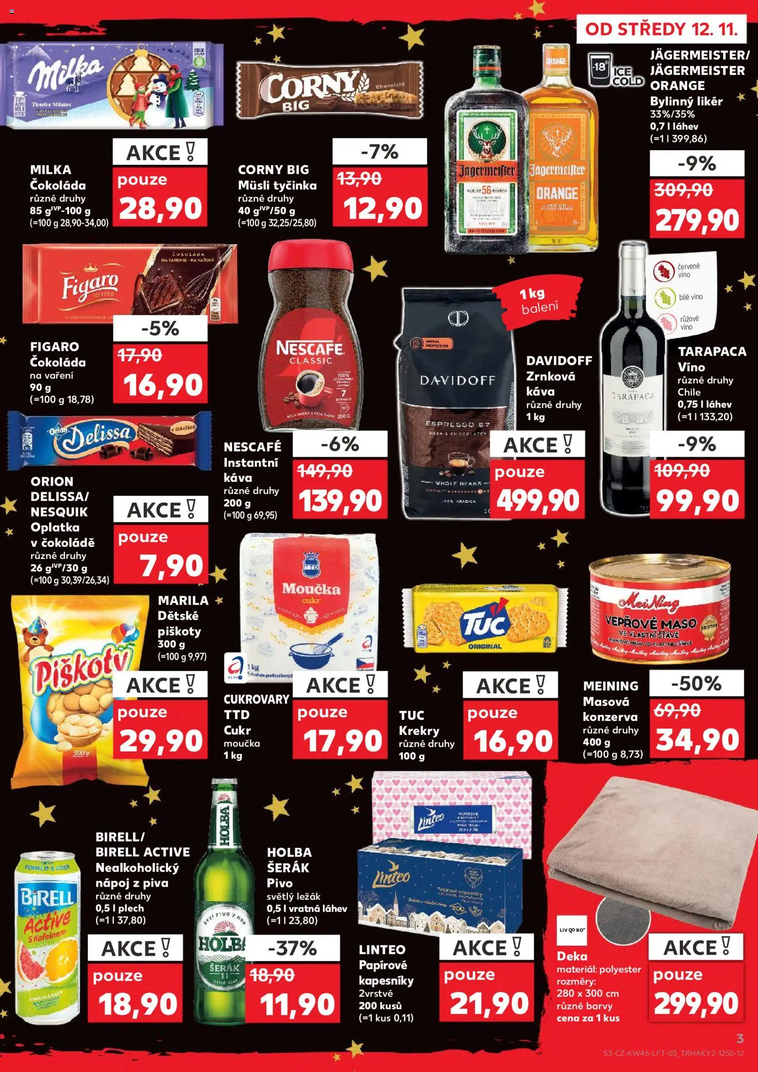 Kaufland leták - Praha 8 od 12.11.2025 | Strana: 3 | Produkty: Papírové kapesníky, Nescafé, Zrnková káva, Barvy