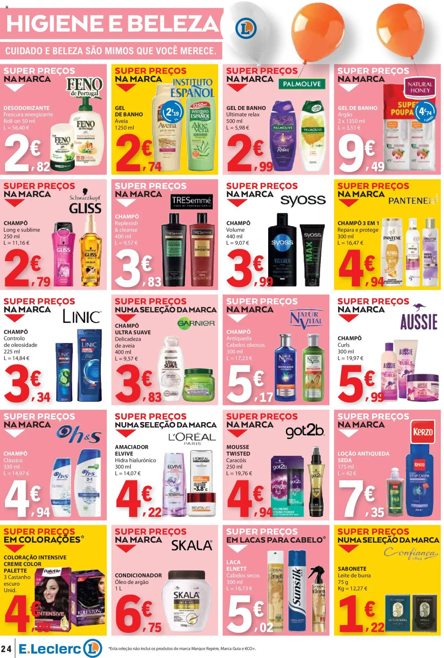 E.Leclerc folheto Aniversário Caldas da Rainha │ válido de 30.10.2025 | Página: 24 | Produtos: Aveia, Desodorizante, Sabonete, Óleo