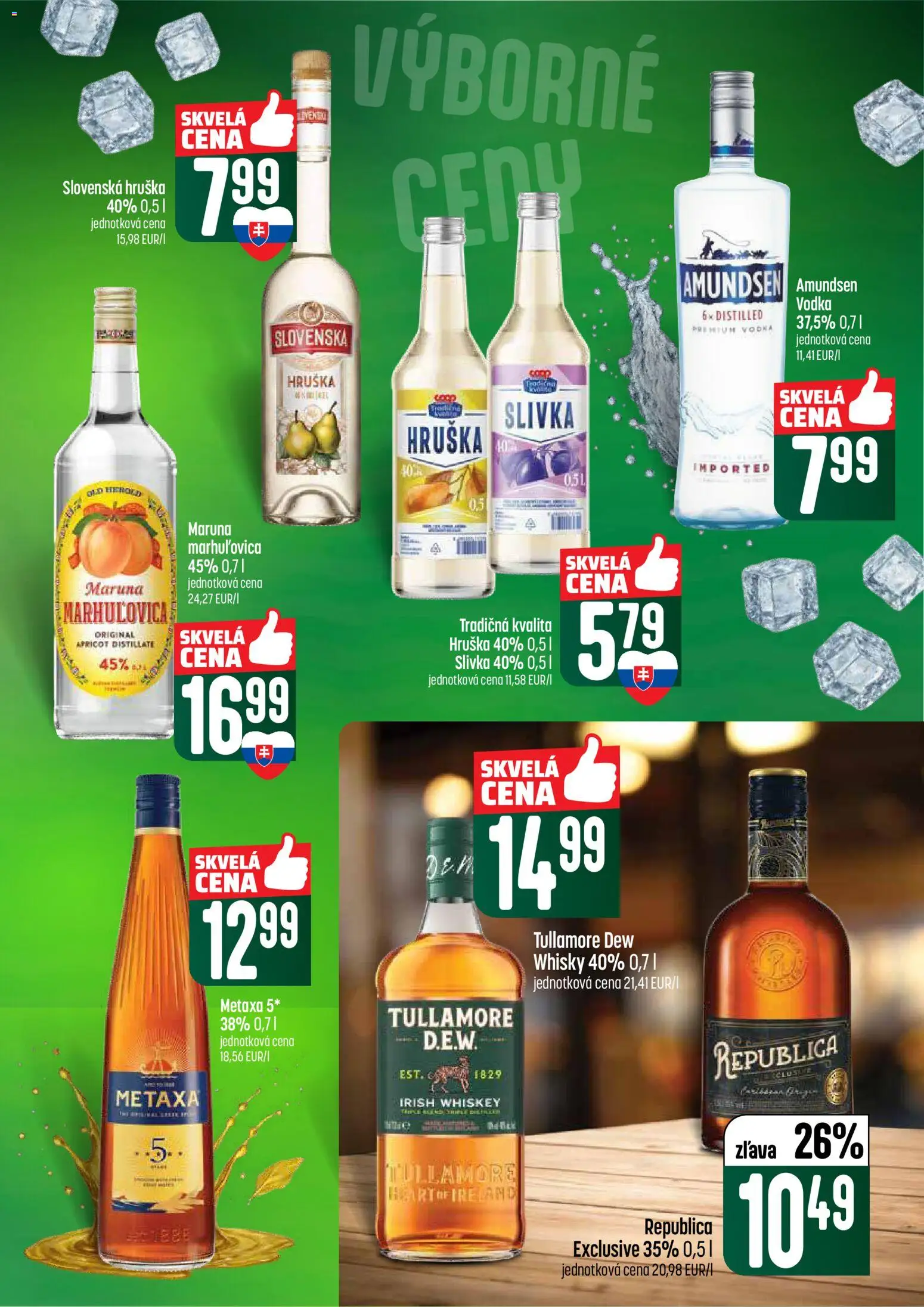 Nové COOP Jednota akcie – leták je platný od 09.04.2026 | Strana: 51 | Produkty: Metaxa, Republica, Vodka, Whisky