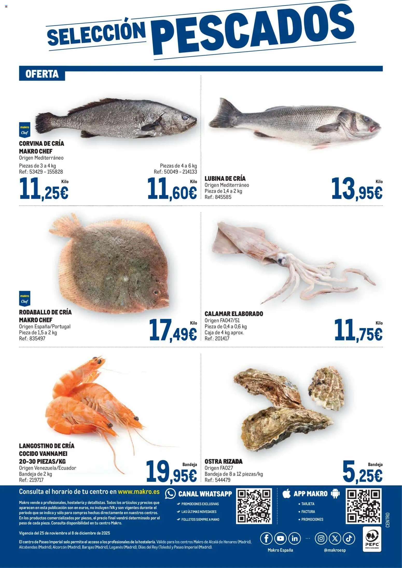 Makro - España Ofertas - Fresco │ válido desde el 25.11.2025 | Página: 4 | Productos: Peso, Bandeja, Caja, Langostino