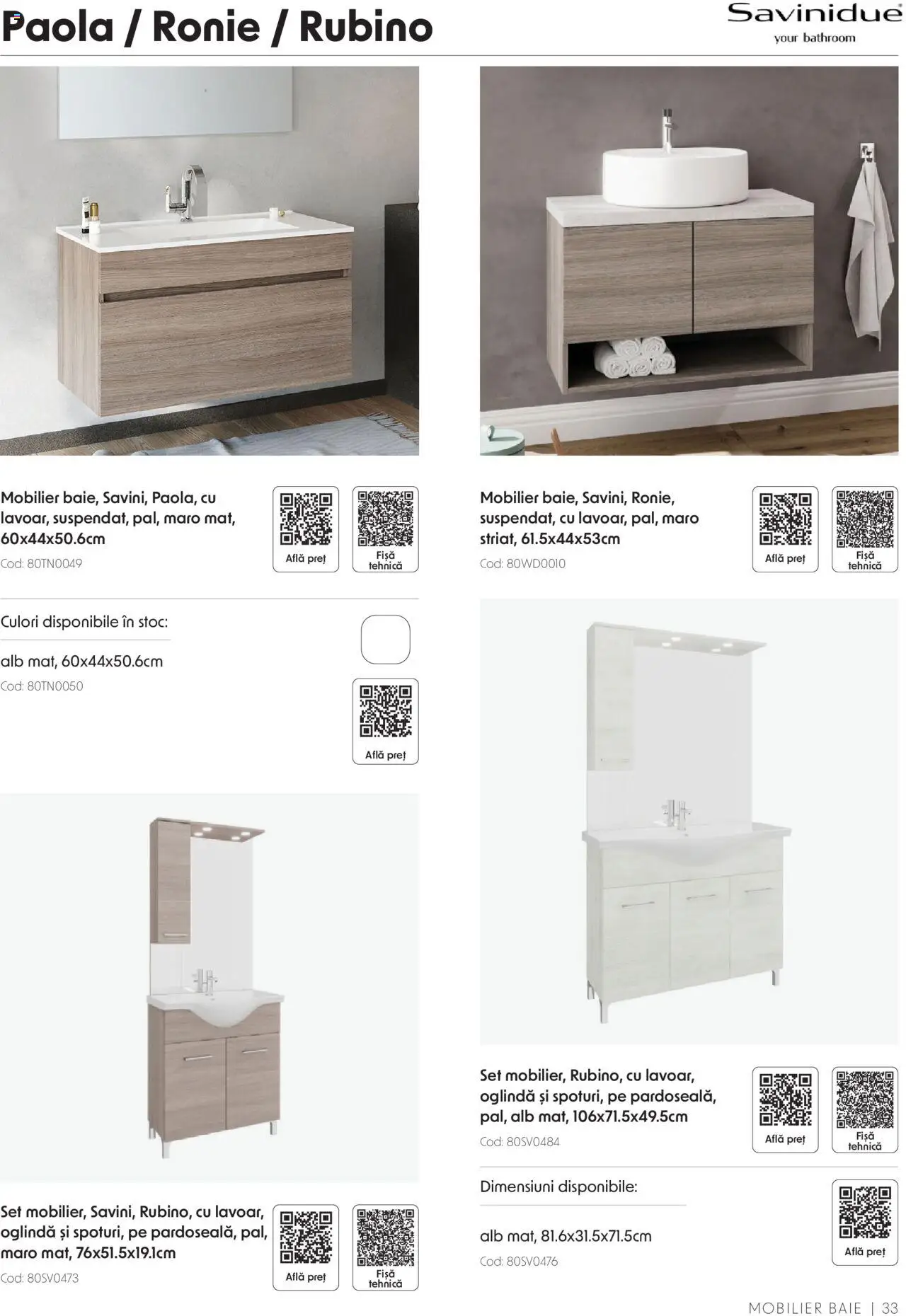 Catalog Romstal – valabil de la 25.11.2024 | Pagină: 33 | Produse: Oglindă