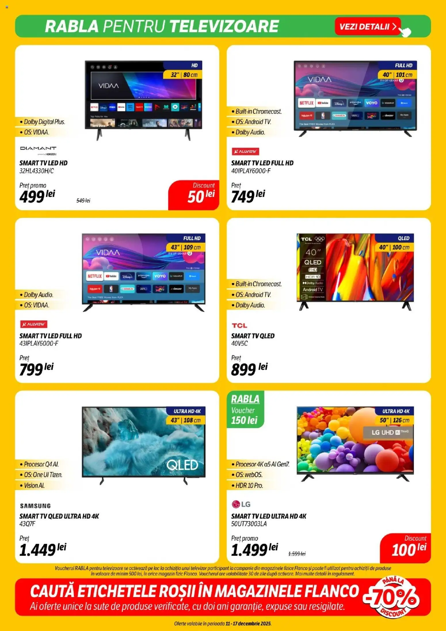 Noul catalog Flanco – valabil de la 11.12.2025 | Pagină: 12 | Produse: Televizor, Top, Babak, Roșii