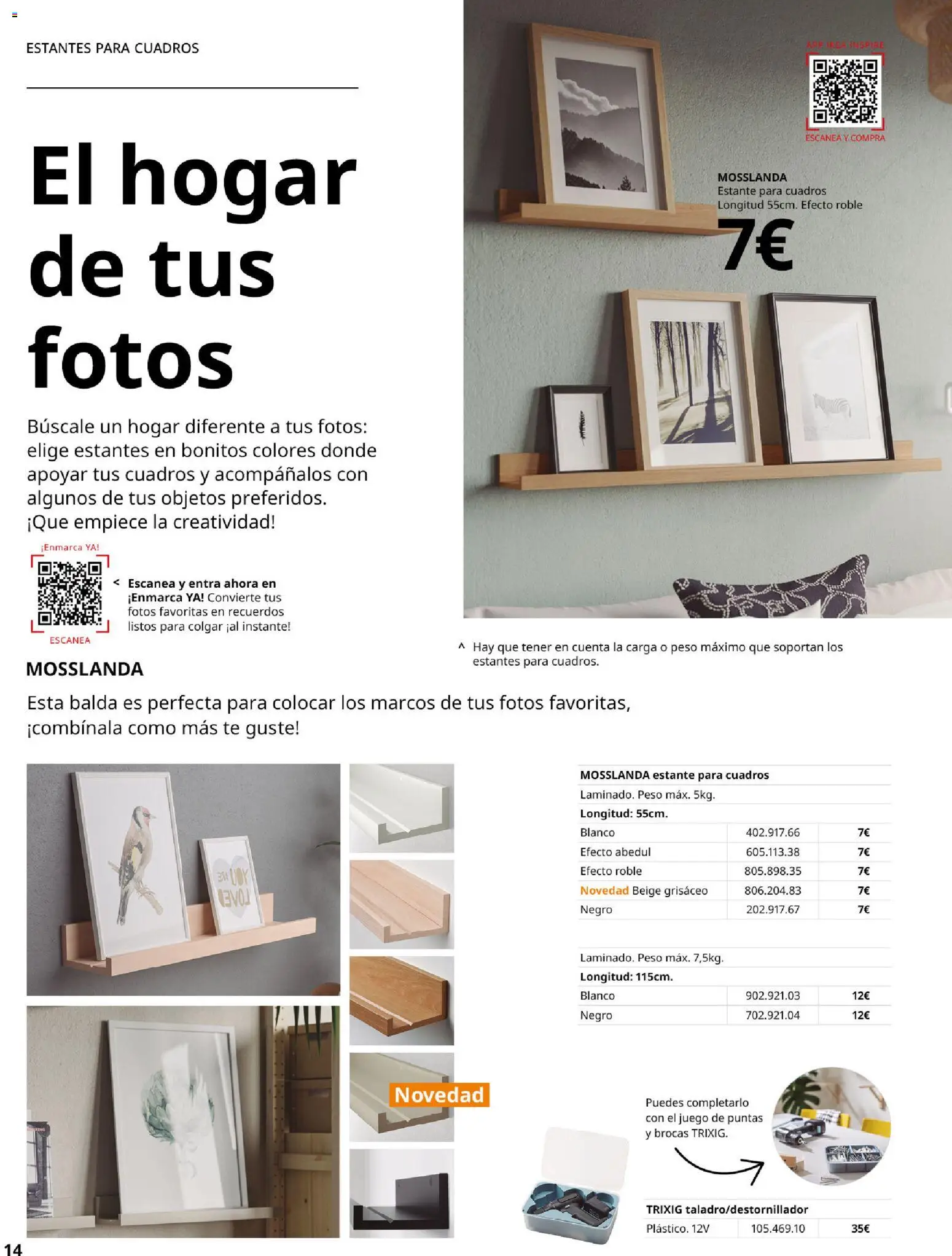 Catálogo IKEA Marcos │ válido desde el 29.04.2026 | Página: 14 | Productos: Té, Peso, Estante
