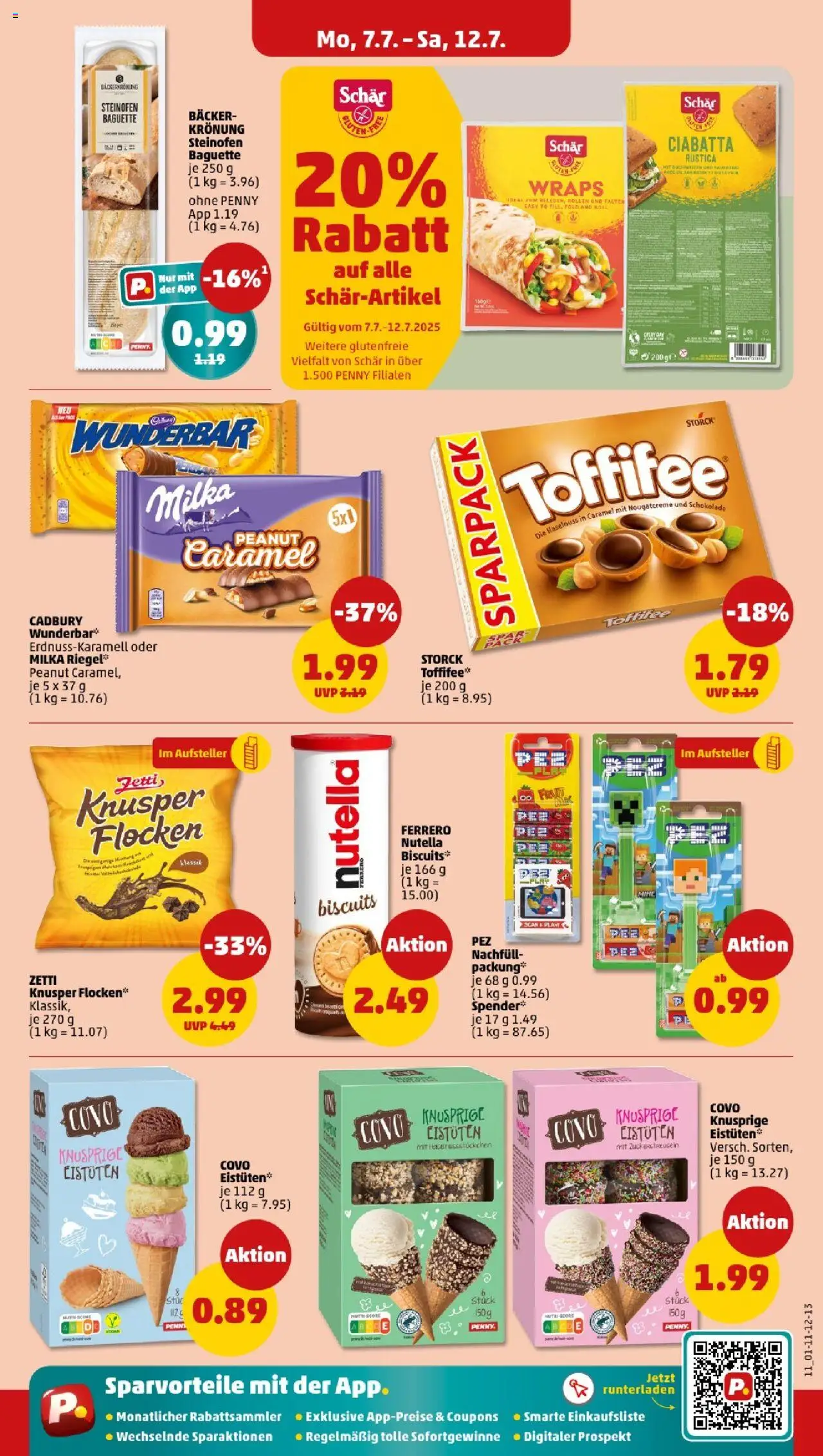 Penny - Sachsen-Anhalt - gültig ab dem 07.07.2025 | Seite: 11 | Produkte: Schokolade, Baguette, Toffifee, Flocken