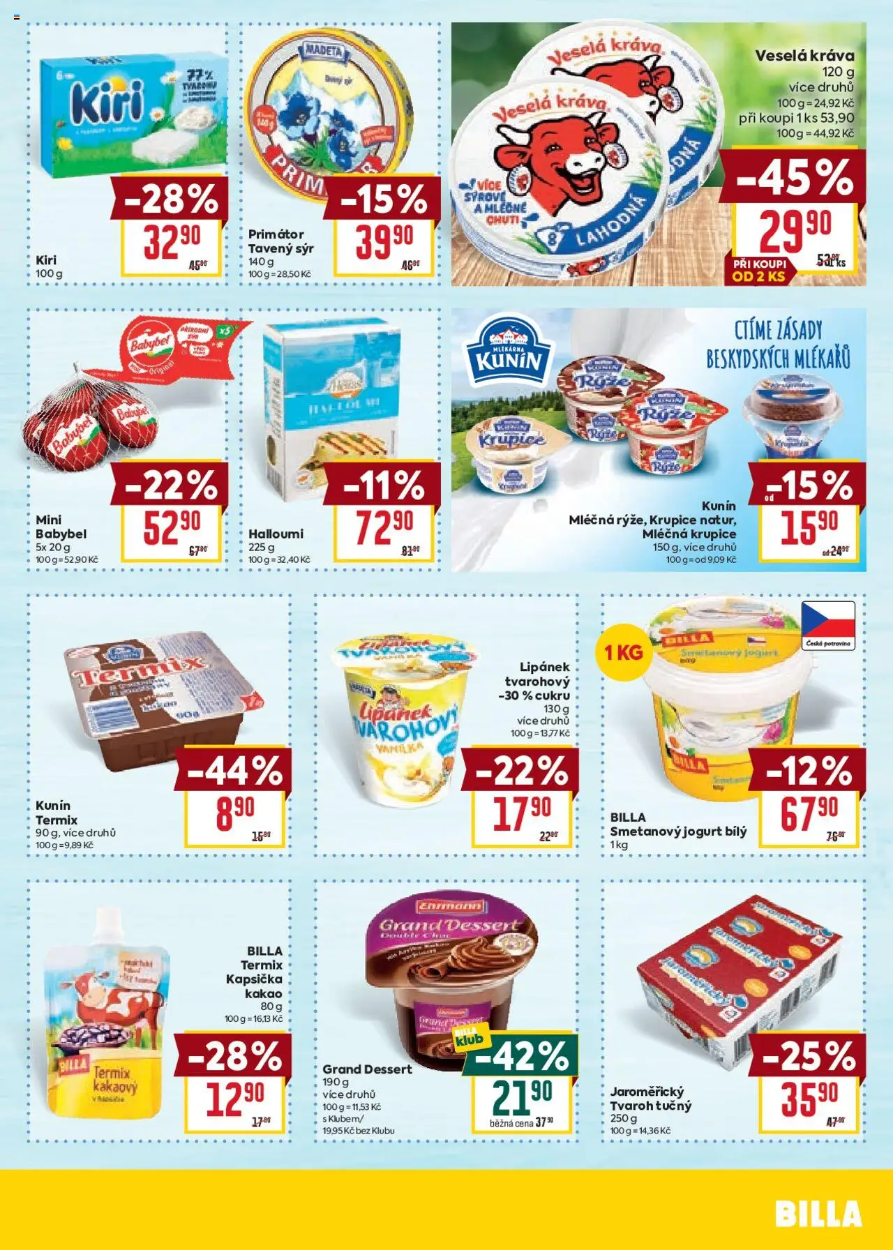 Billa Velký leták od 10.09.2025 | Strana: 17 | Produkty: Tavený sýr, Lipánek, Krupice, Kakao