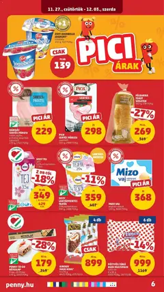 PENNY TO GO RÉTESLAP, 9 lap, 20 Ft/lap 170 g, 1053 Ft/kg - amely érvényes a következő dátumtól: 27.11.2025 | Oldal: 6